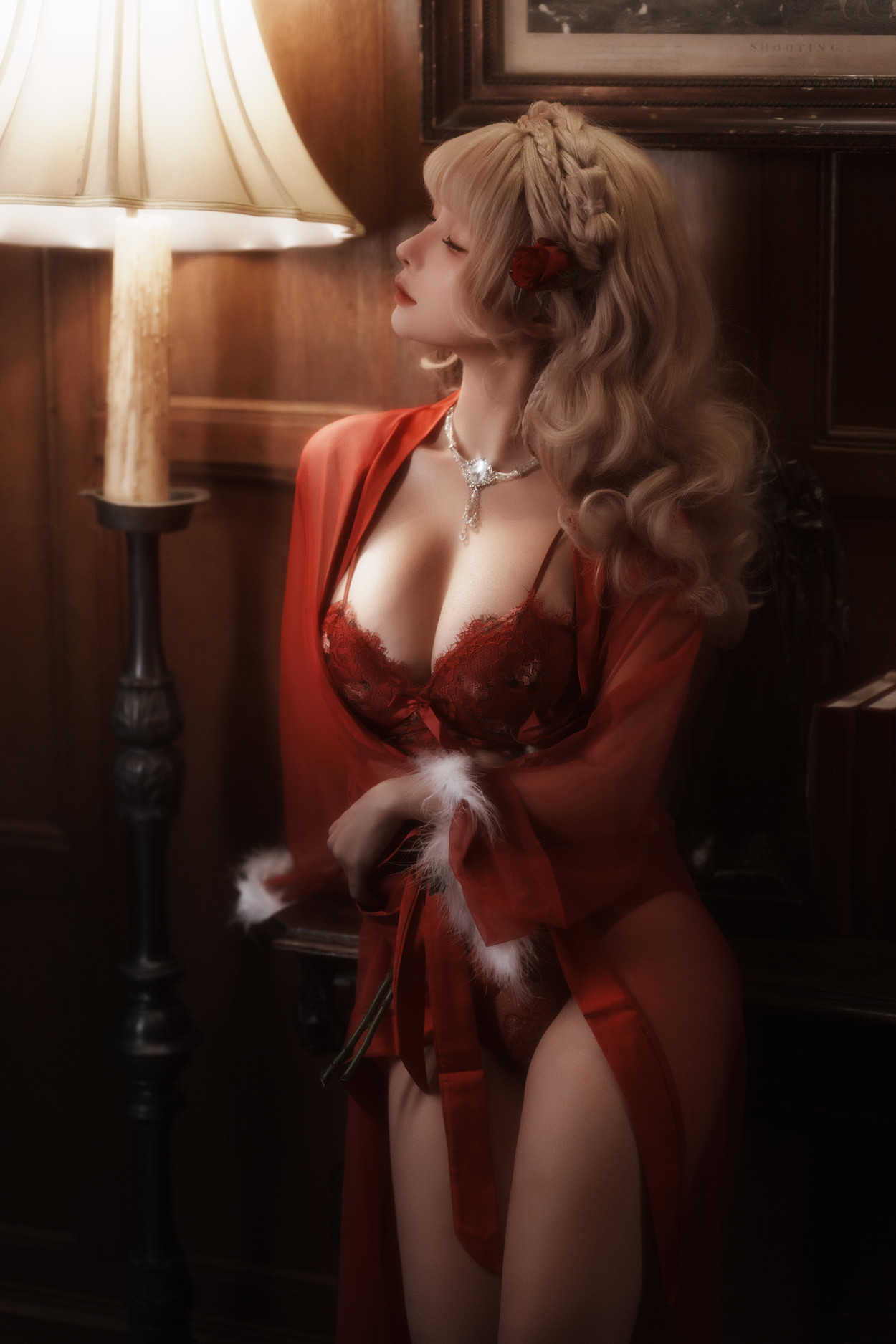 Cosplay 蠢沫沫Chunmomo 黑红纱裙(50P)