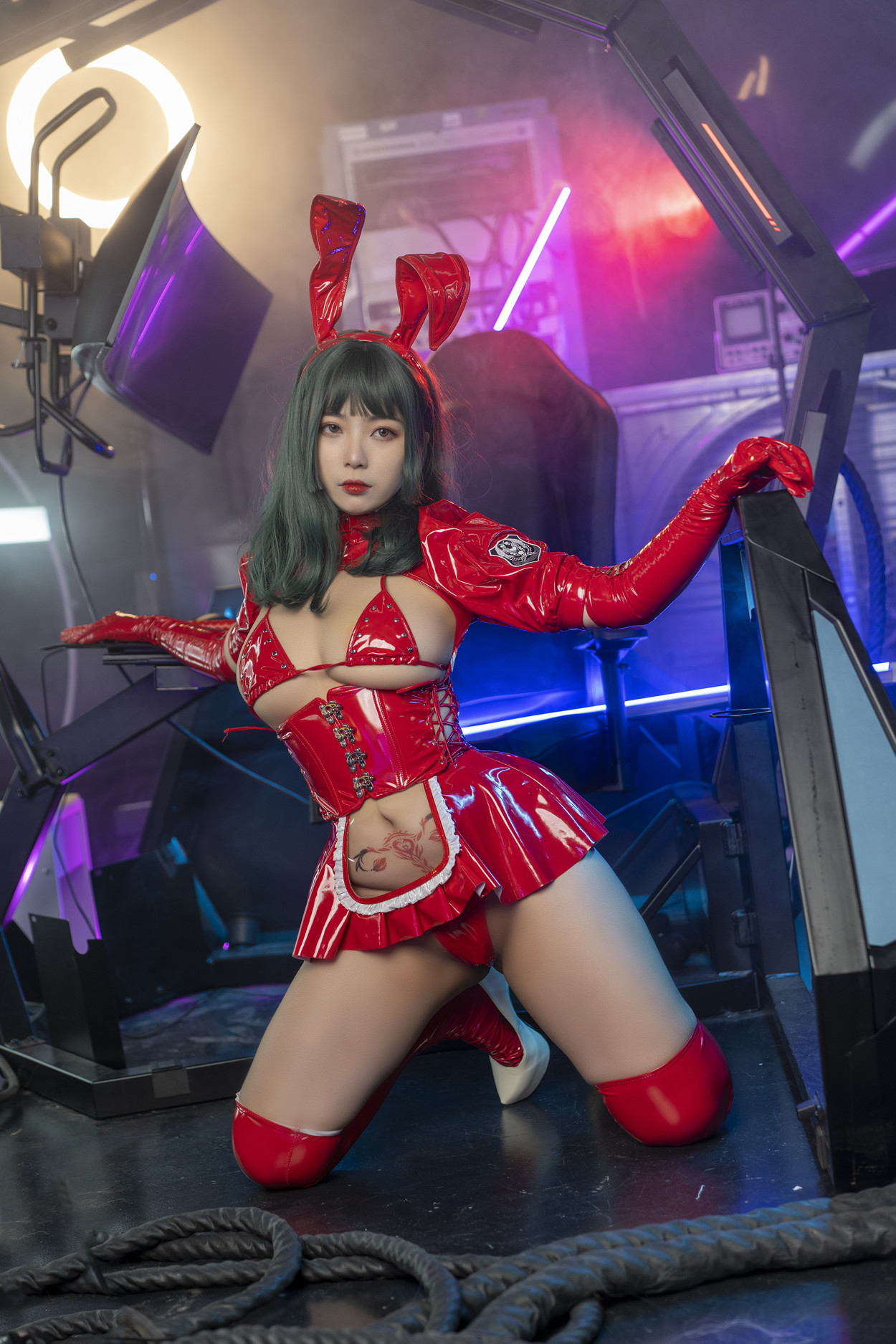 Cosplay 珟_珏Dita 暗黑兔女郎(45P)