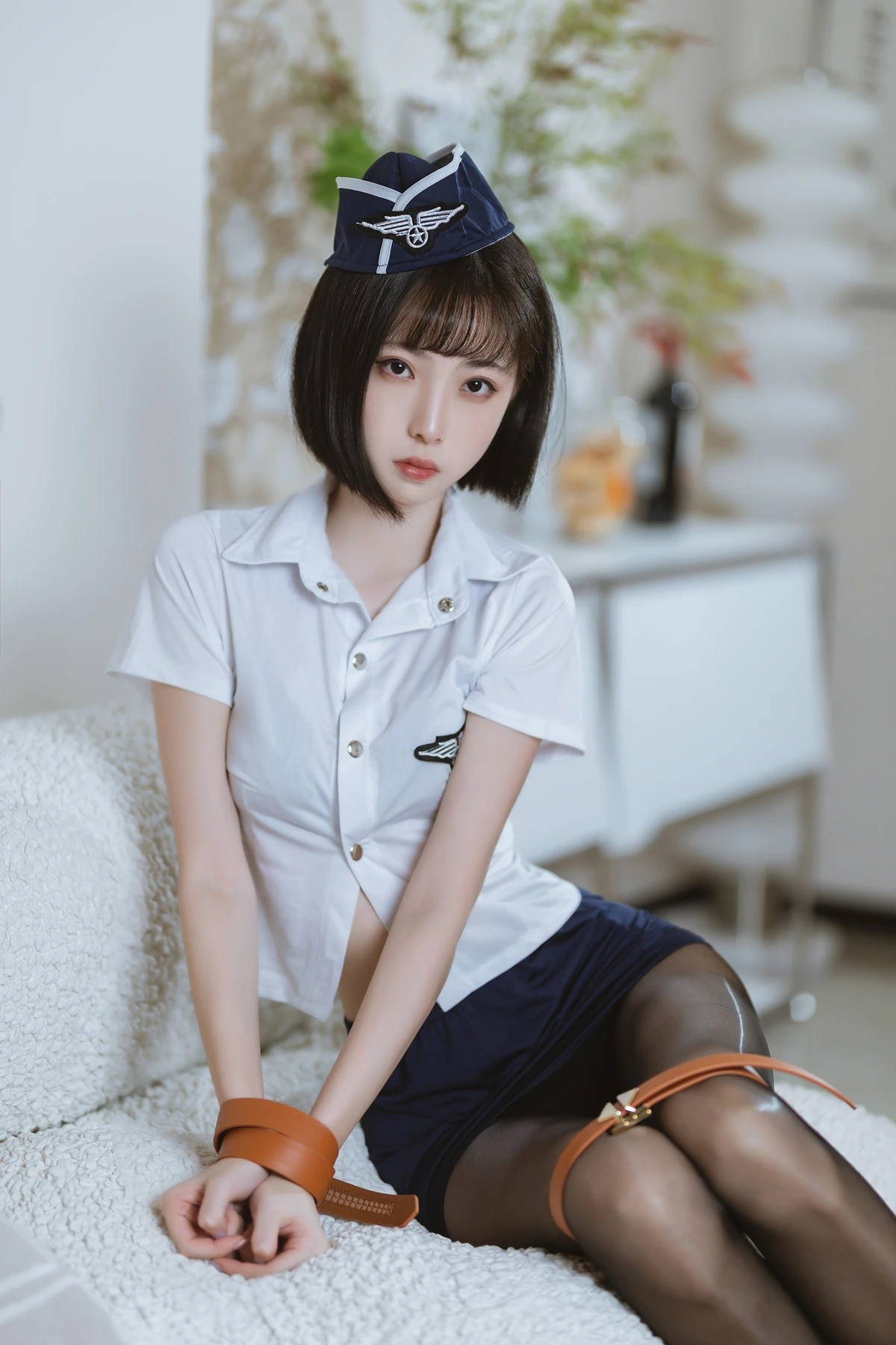 Cosplay 许岚LAN – 束缚黑色丝袜
