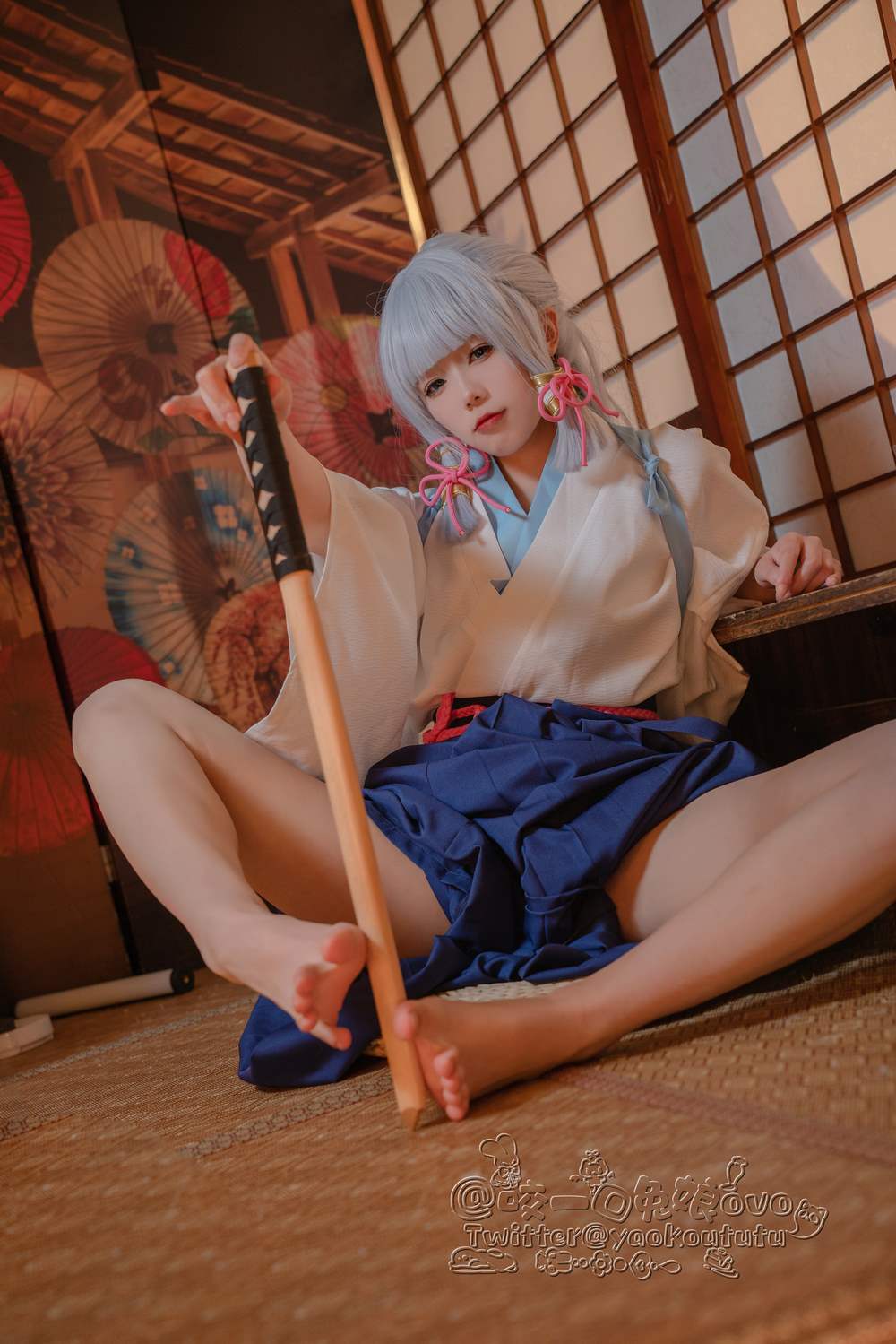 咬一口兔娘ovo (Yaokoututu) Cosplay Ayaka Kamisato – Genshin Impact