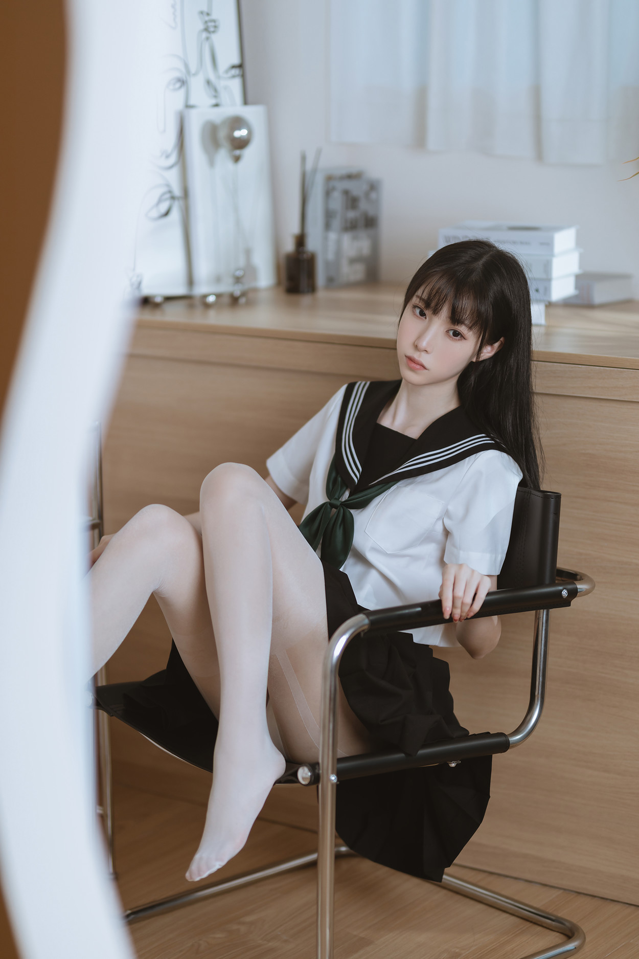 Cosplay 许岚LAN 白丝水手服(40P)