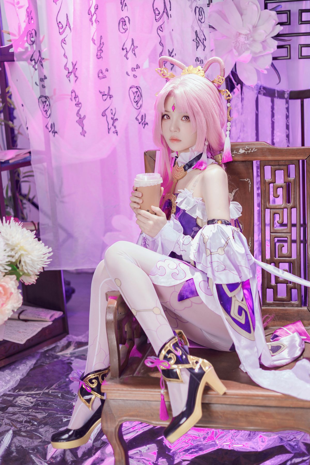 Coser@桜桃喵 – 符玄 (28P – 2V)