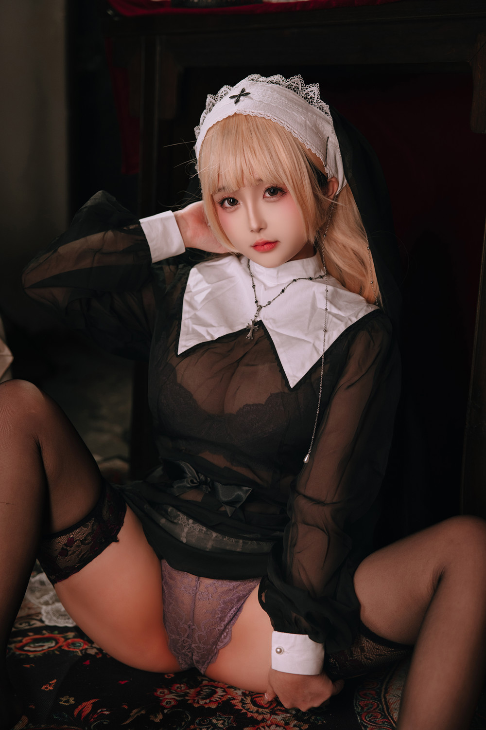 Cosplay Rinaijiao日奈娇 – 禁忌修女 Set.01