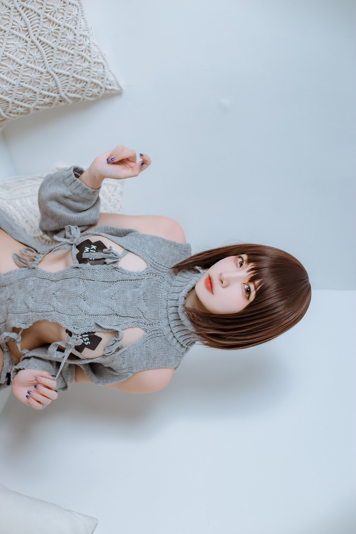 Cosplay 二佐Nisa 私房洞洞毛衣(32P)