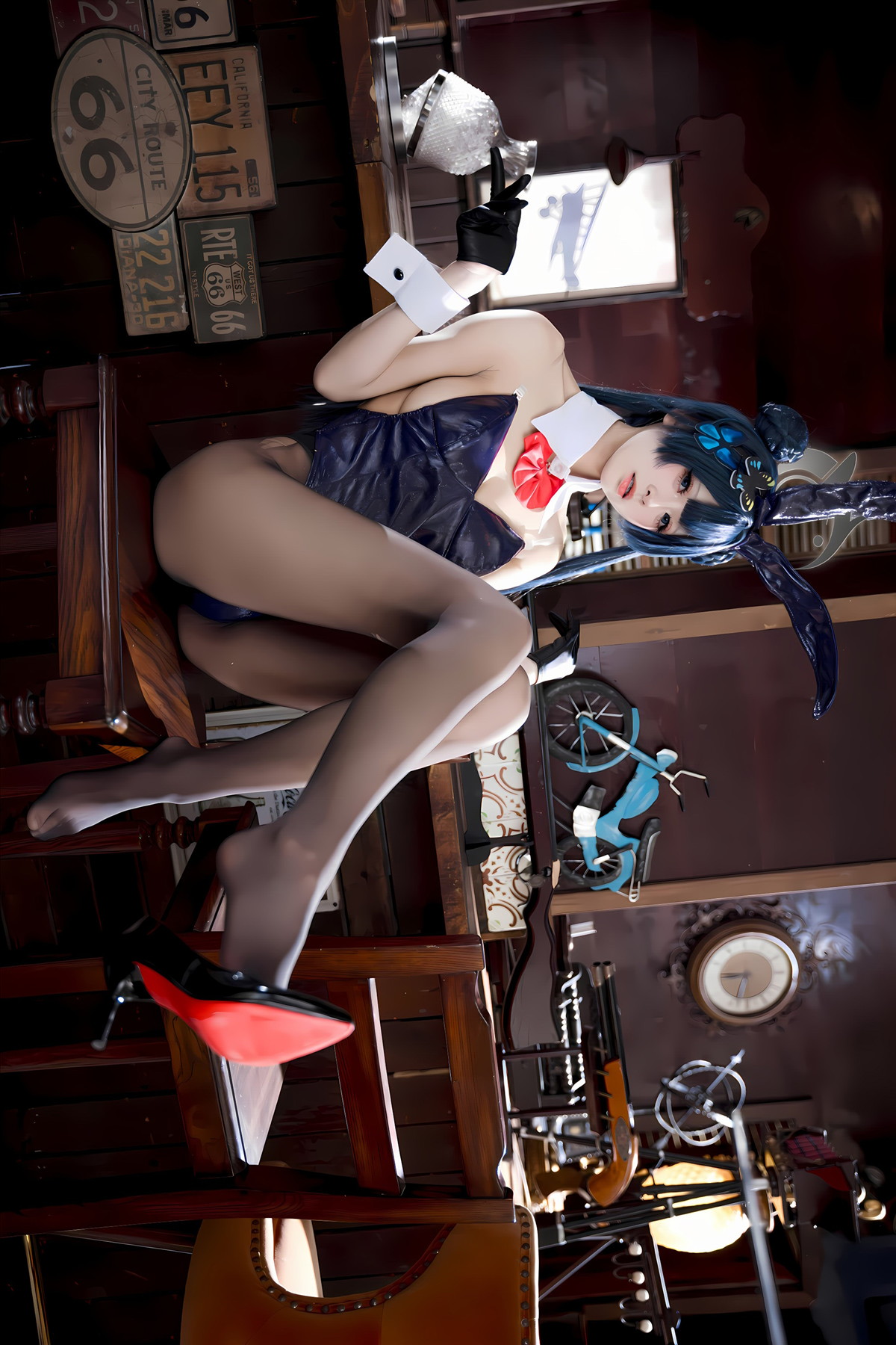 Cosplay 九柒喵 – 蔚蓝档案 龙华妃咲 兔女郎