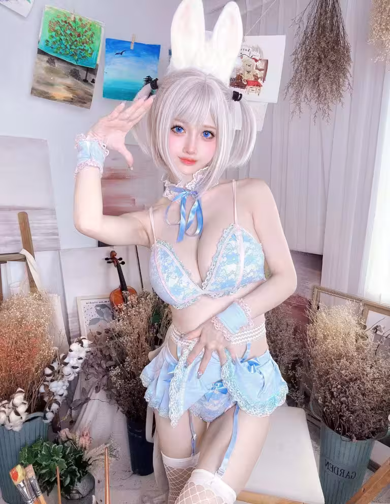(Cosplay) 沖田凜花Rinka – 藍色兔子 (70P)