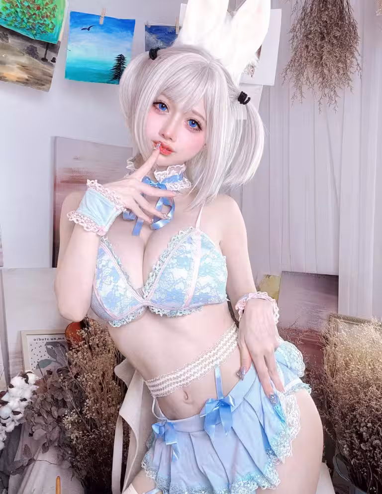 (Cosplay) 沖田凜花Rinka – 藍色兔子 (70P)