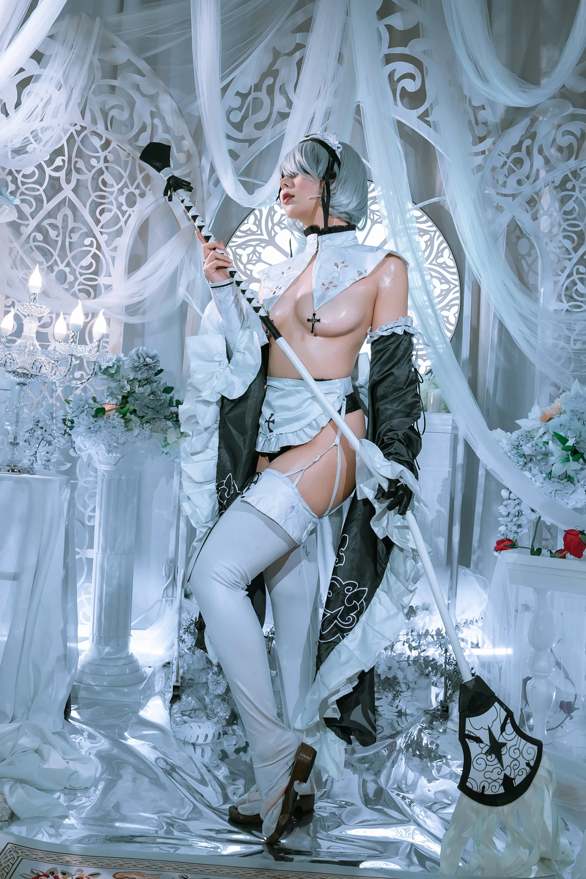 Cosplay 云溪溪Yunx1x1 & 奶桃 – 2B本 YoRHa No.2 Type B 上 Set.04