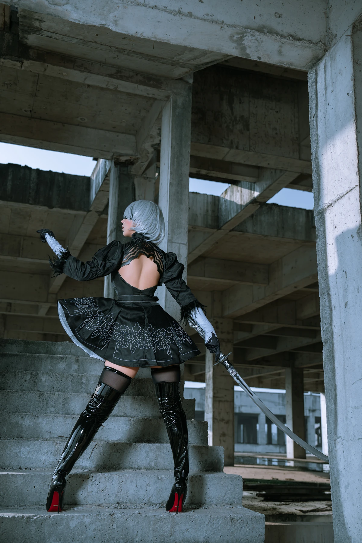 Cosplay 云溪溪Yunx1x1 & 奶桃 – 2B本 YoRHa No.2 Type B 下 Set.04