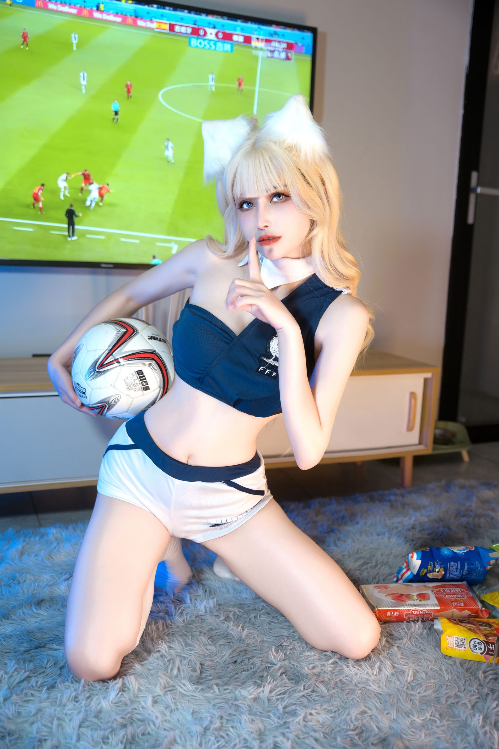[福利COS] 鹿八岁 - 足球少女