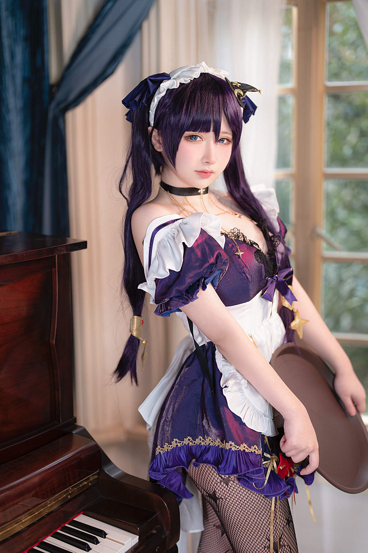 Cosplay 樱梨梨 莫娜女仆(35P)