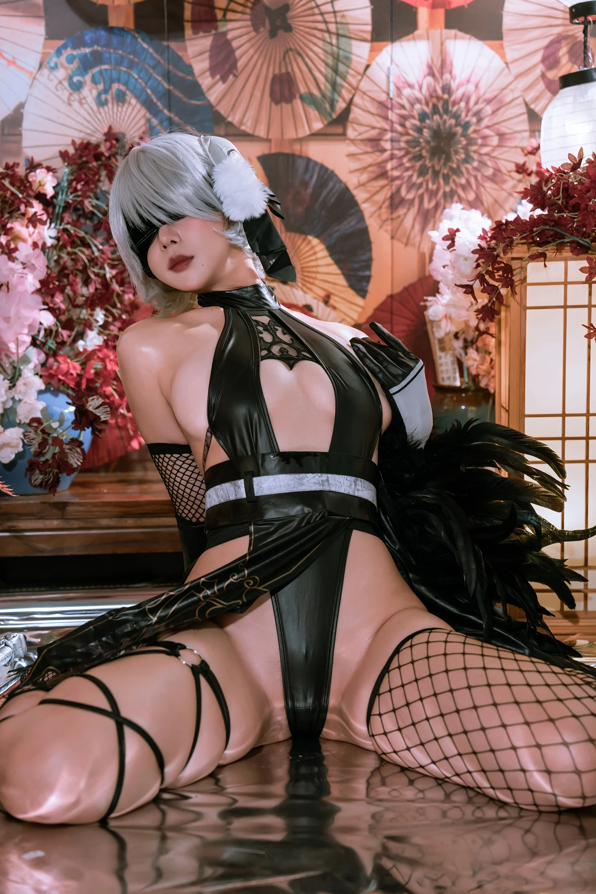 Cosplay 云溪溪Yunx1x1 & 奶桃 – 2B本 YoRHa No.2 Type B 下 Set.01