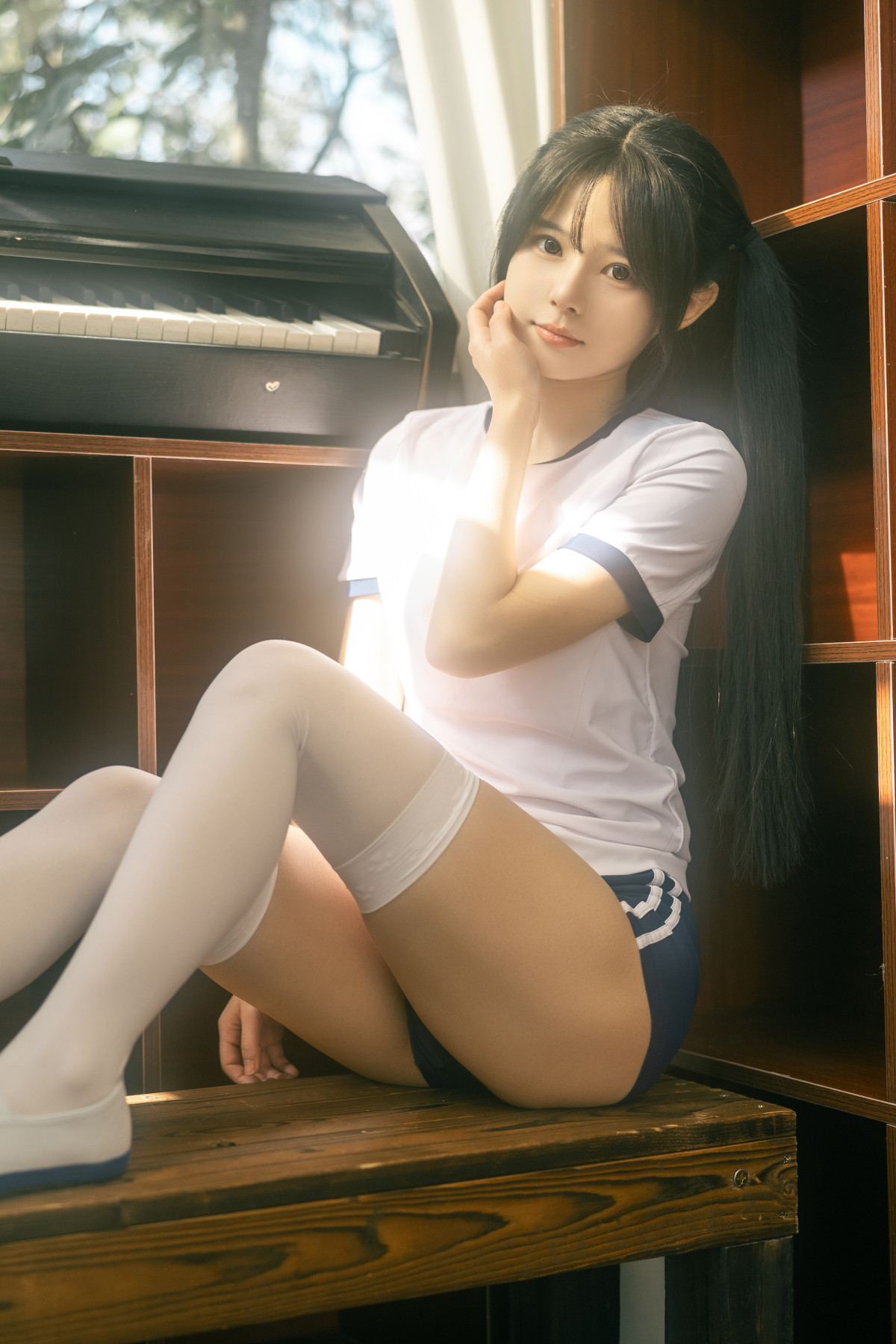 Cosplay Rua阮阮 春の更衣室-体操服(50P)