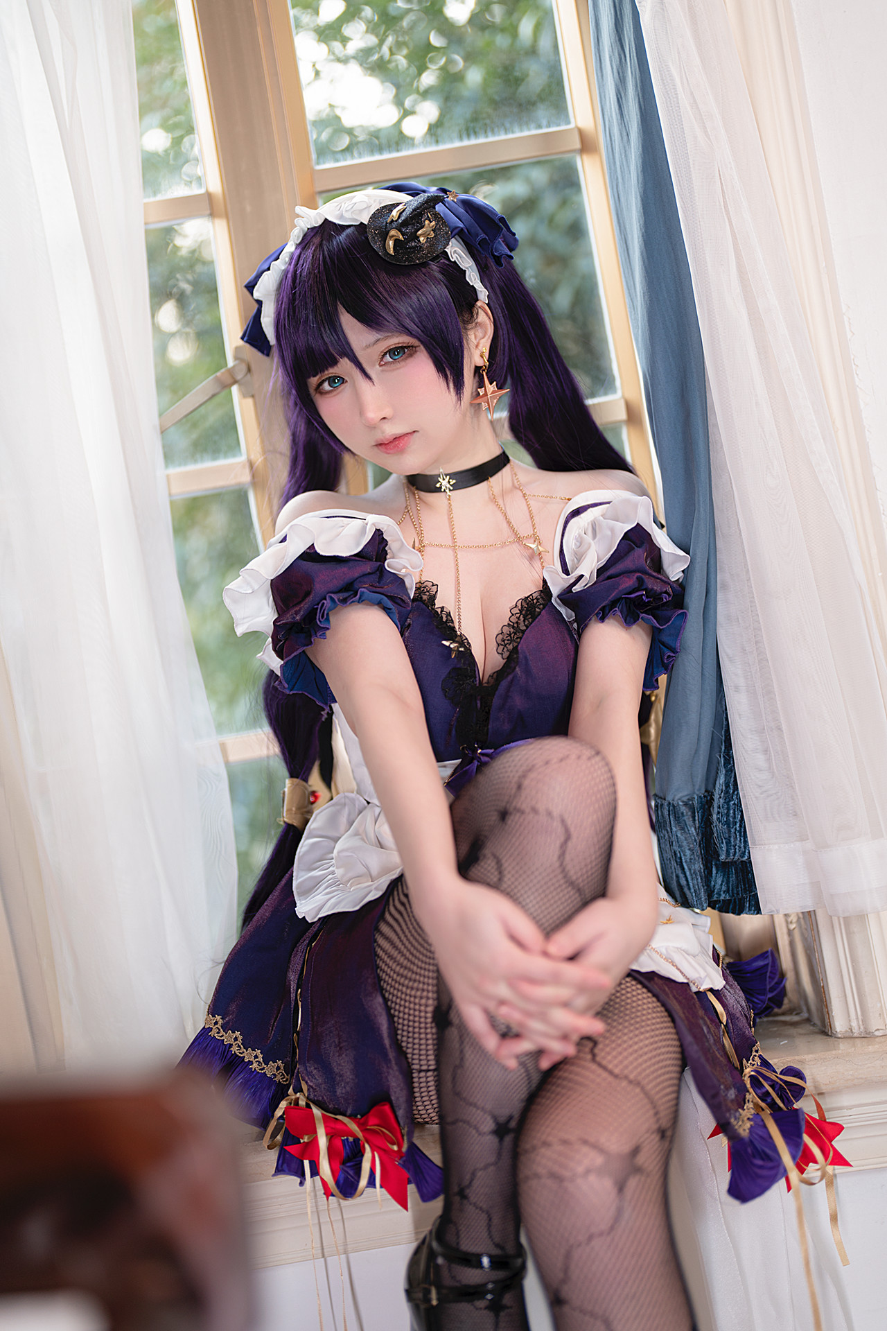 Cosplay 樱梨梨 莫娜女仆(35P)