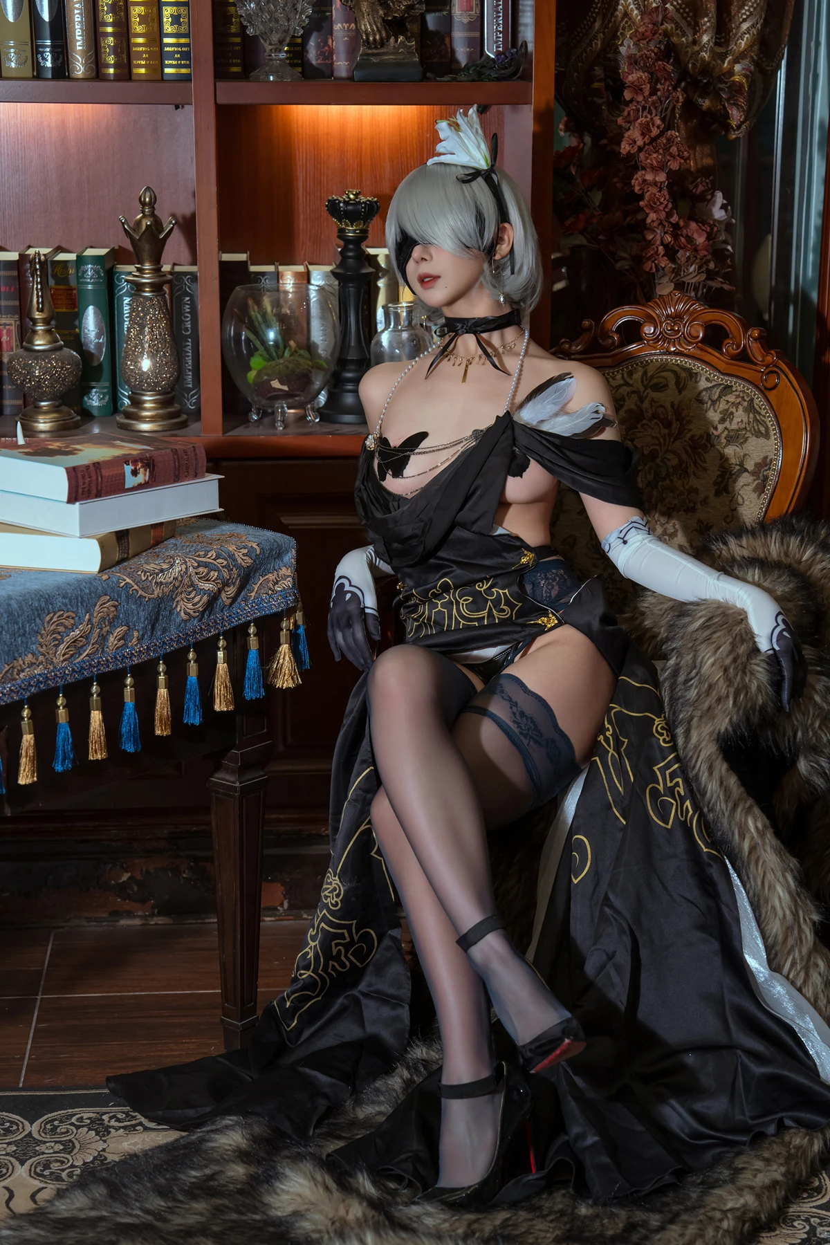 Cosplay 云溪溪Yunx1x1 & 奶桃 – 2B本 YoRHa No.2 Type B 下 Set.02(51P)