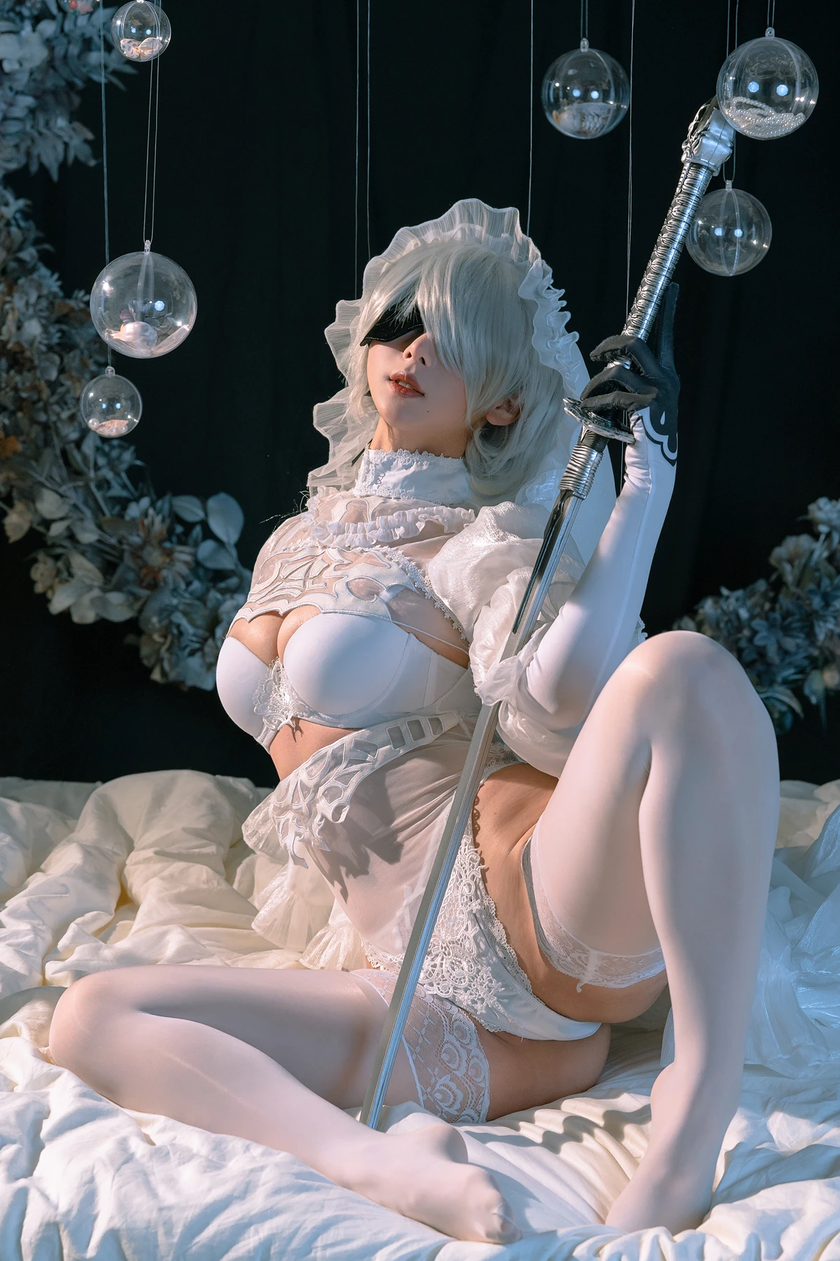 Cosplay 云溪溪Yunx1x1 & 奶桃 – 2B本 YoRHa No.2 Type B 上 Set.02