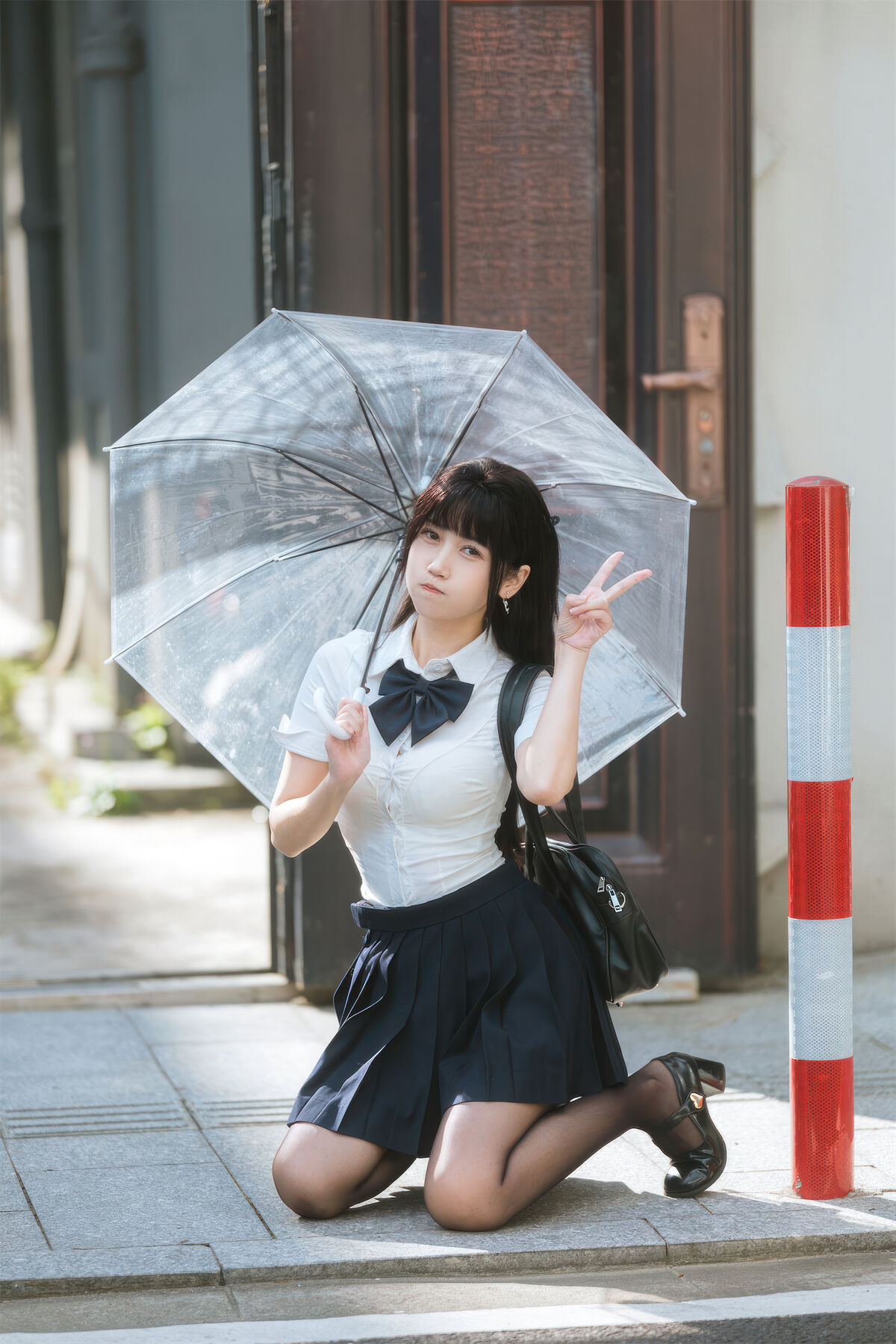 Coser@不呆猫 – JK学妹户外 (60P)