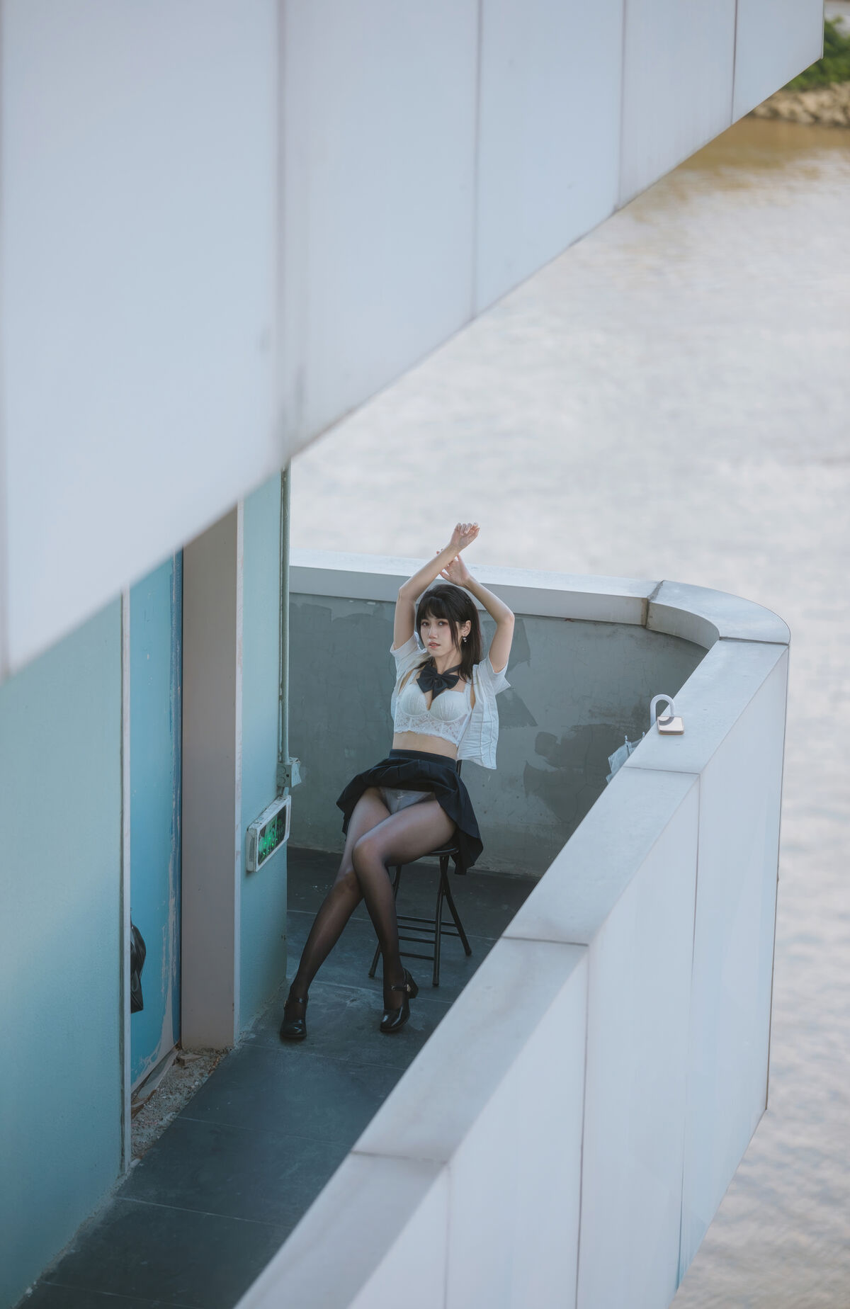 Coser@不呆猫 – JK学妹户外 (60P)