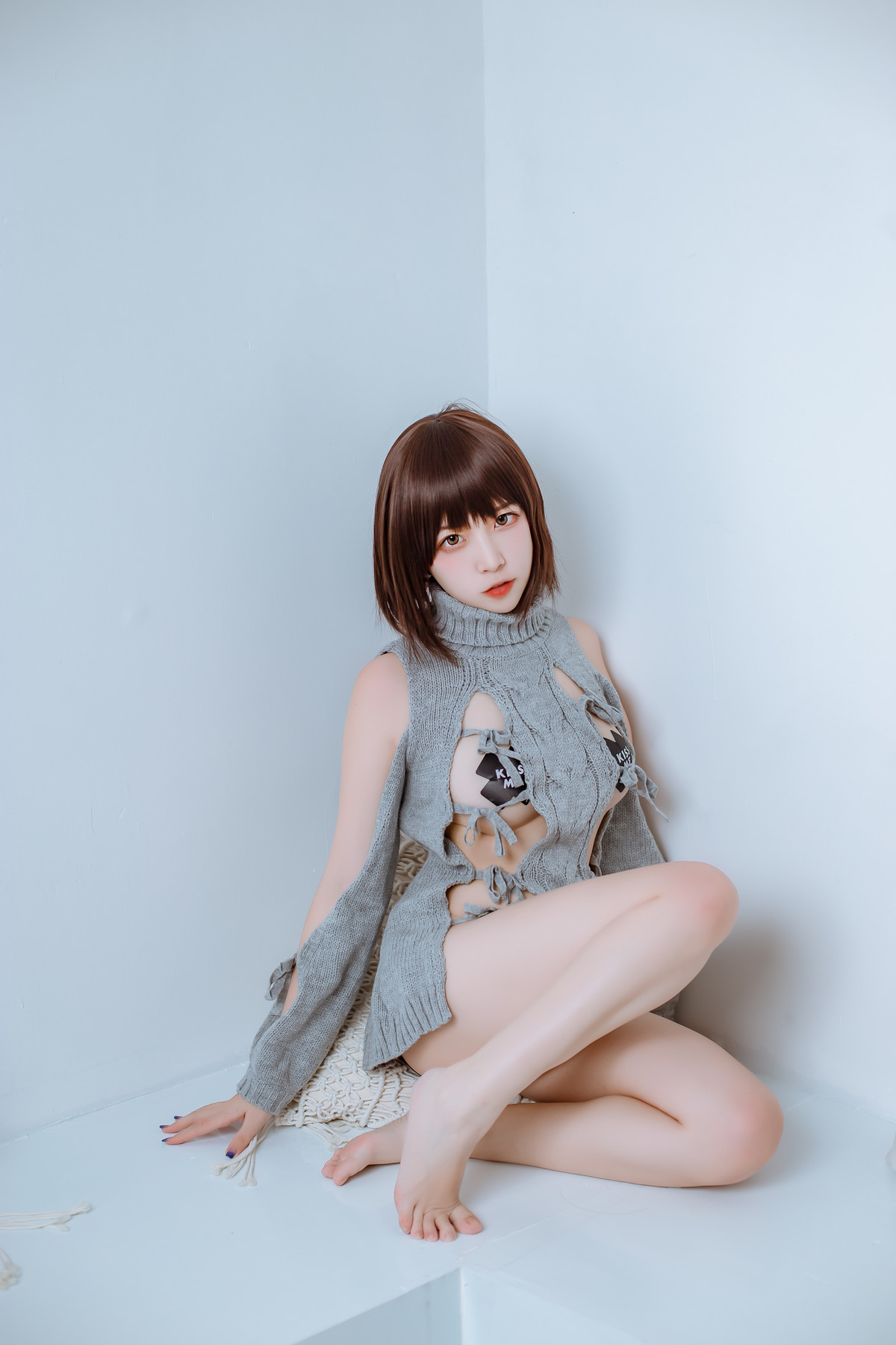 Cosplay 二佐Nisa 私房洞洞毛衣(32P)