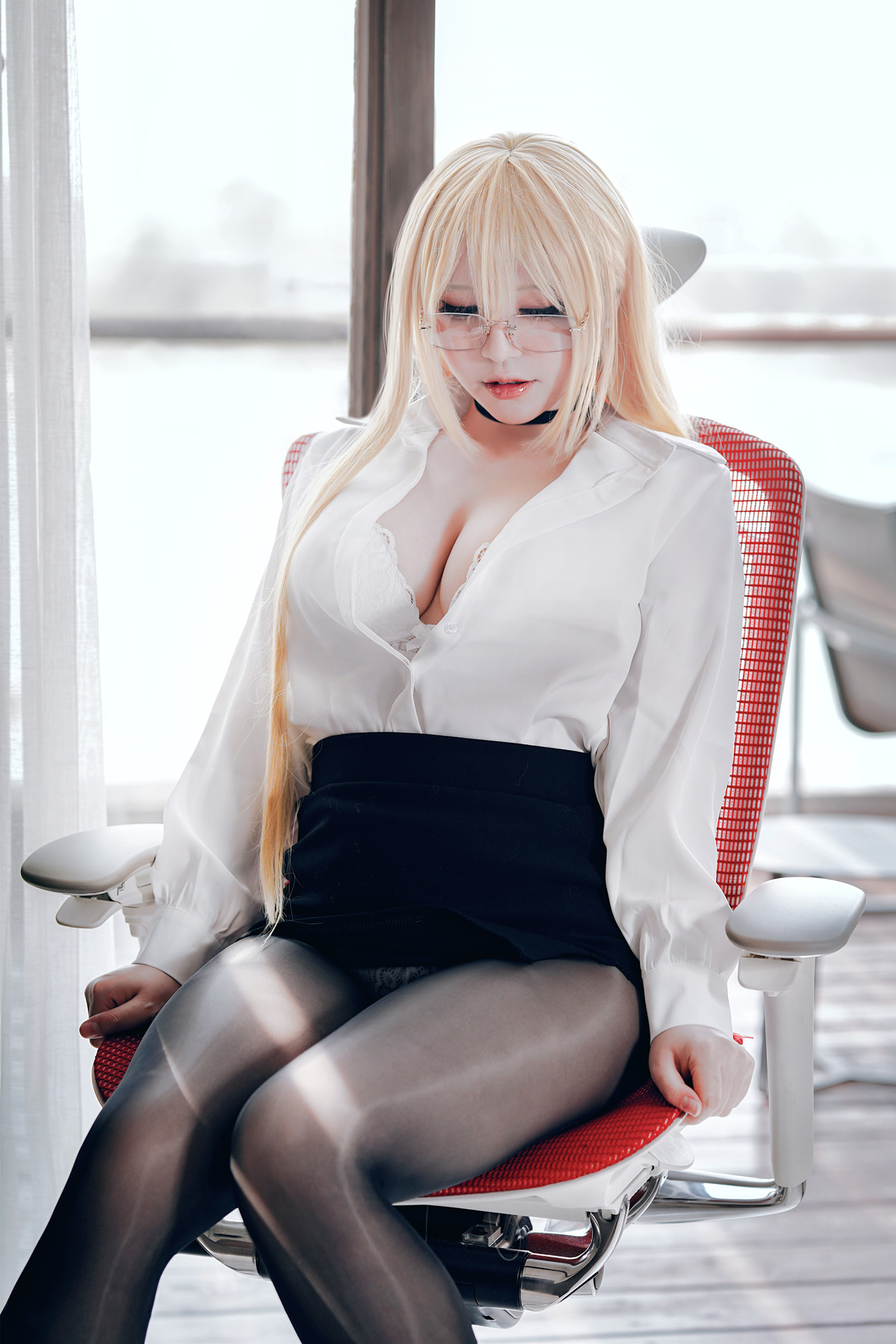 Cosplay 半半子Banbanko 碧蓝航线 怨仇OL(54P)