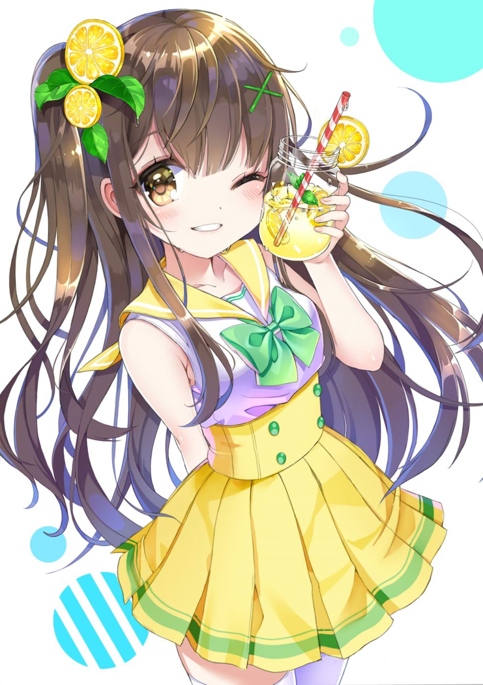 柠檬主题动漫美少女高清唯美图片