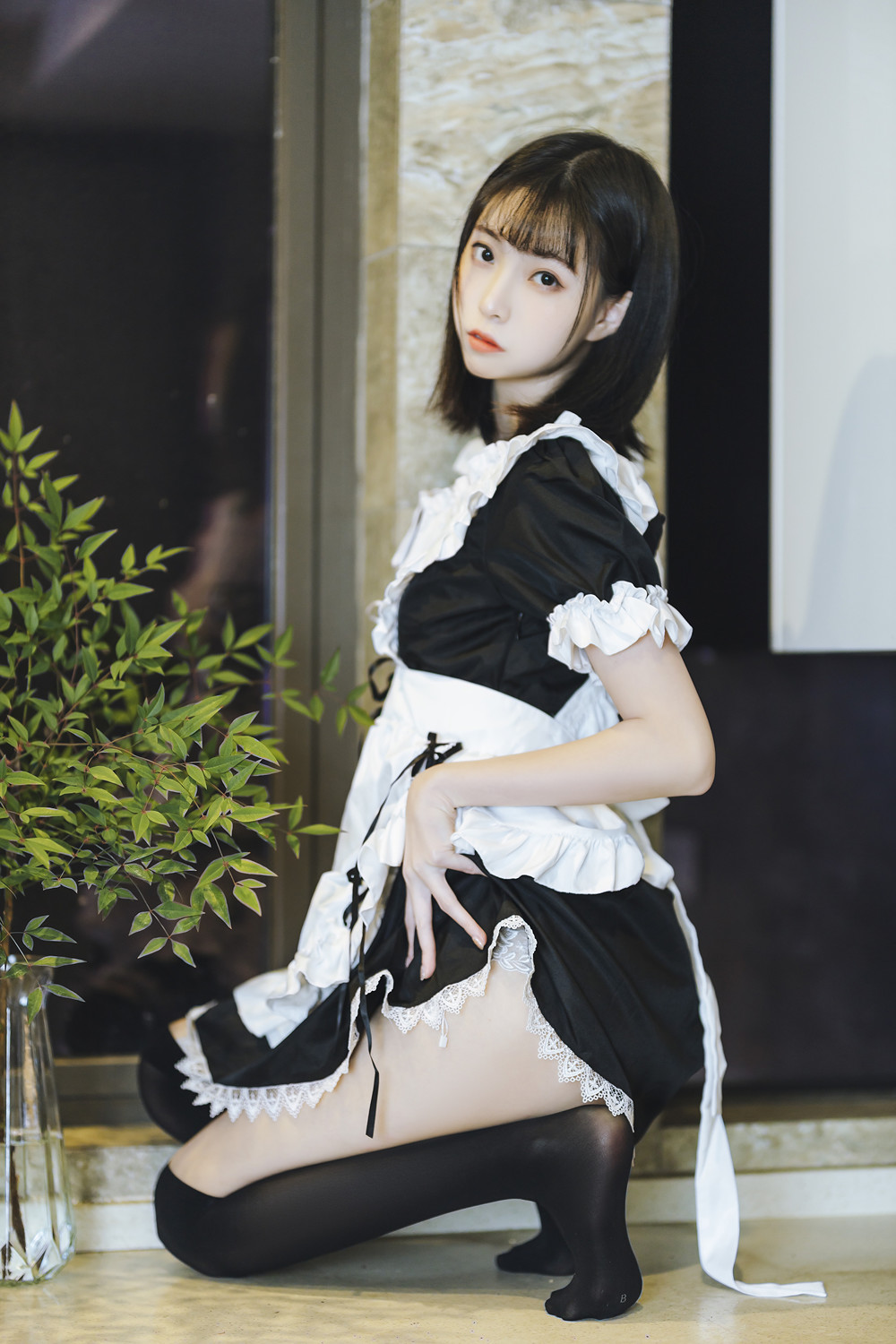 Cosplay 许岚LAN – 短裙女仆