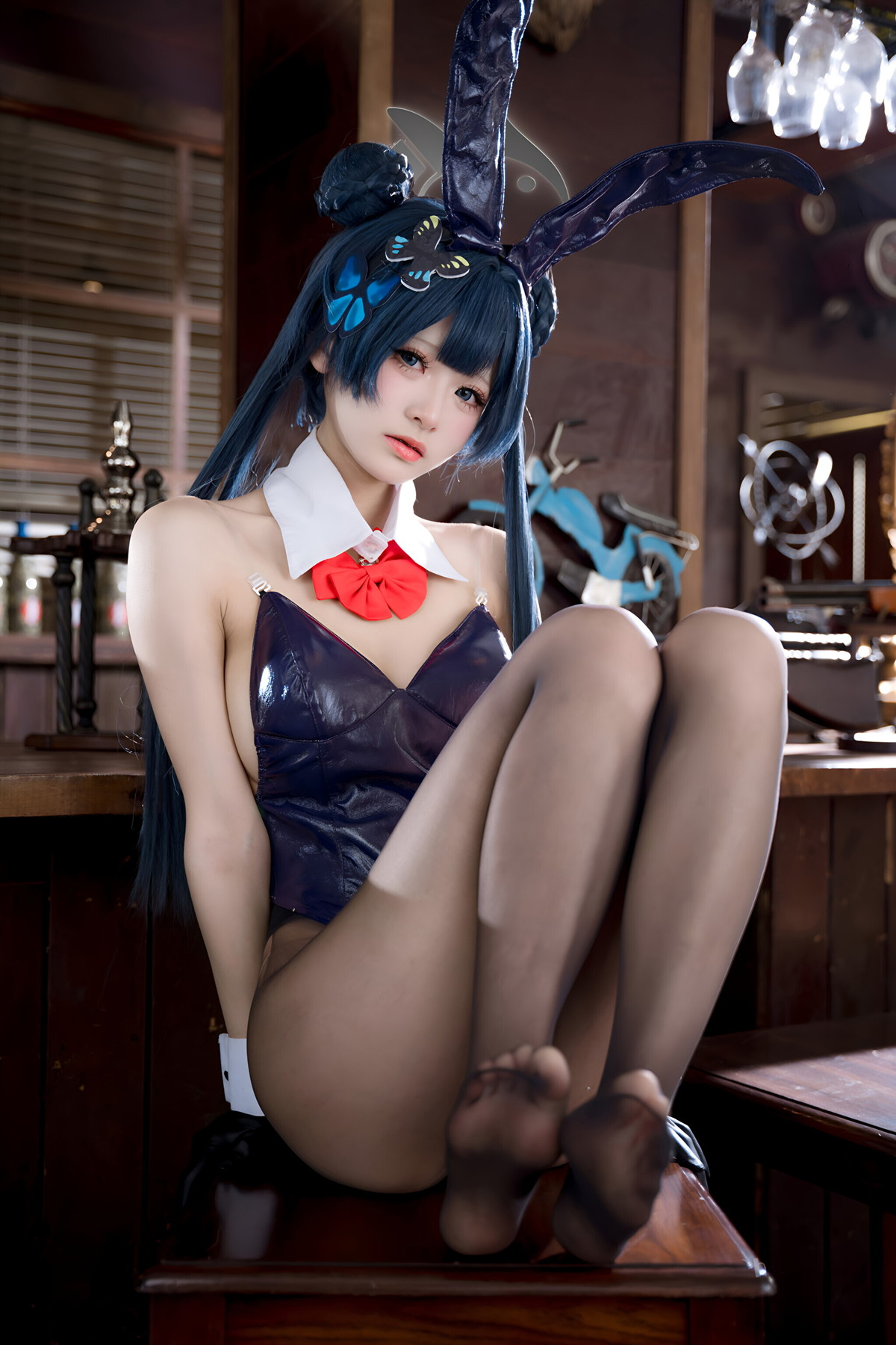 Cosplay 九柒喵 – 蔚蓝档案 龙华妃咲 兔女郎