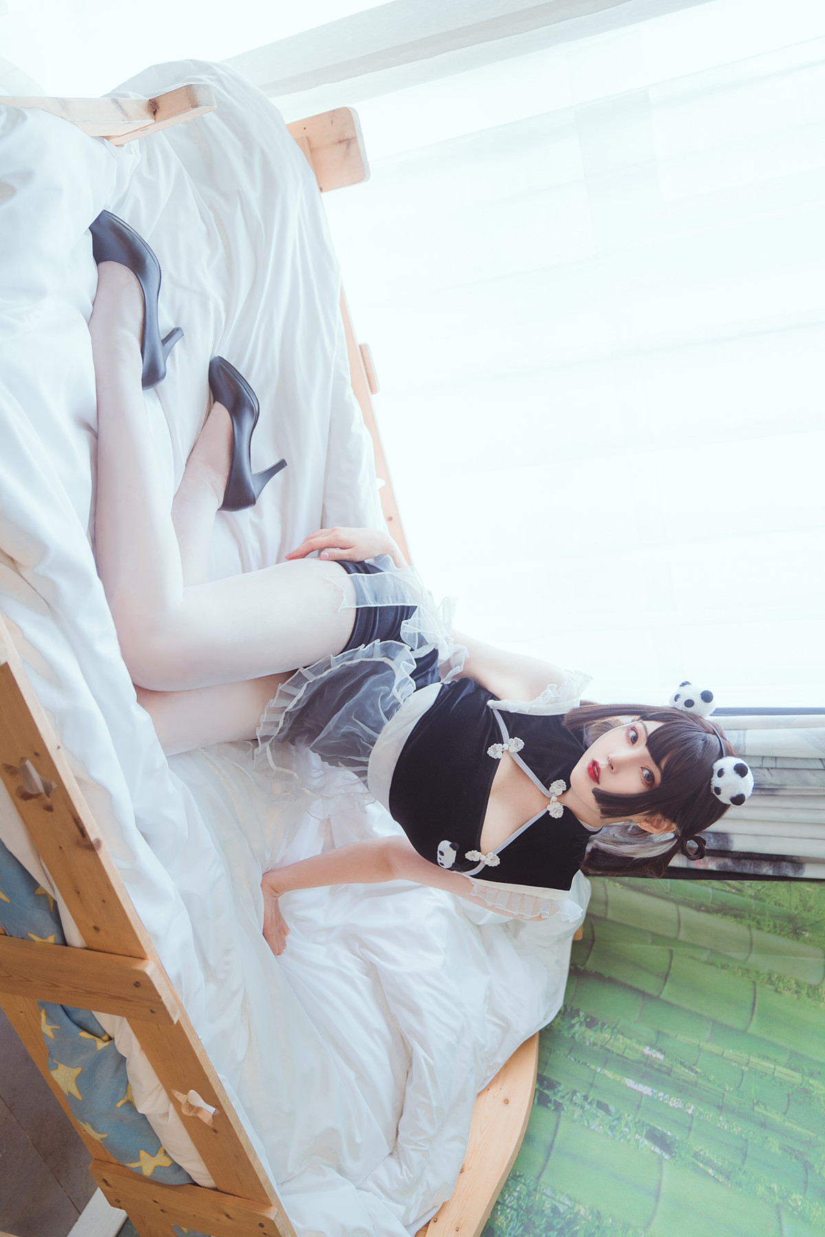 Cosplay Natsuko夏夏子 熊猫女仆(48P)