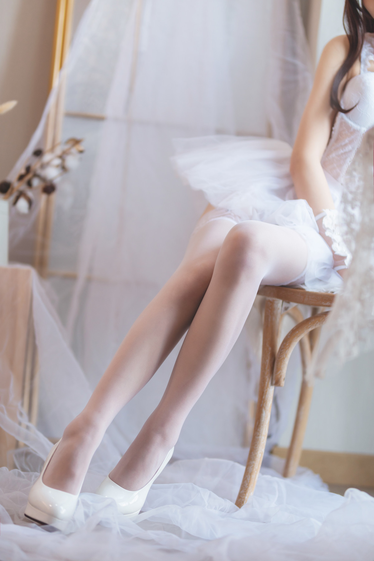 Cosplay 封疆疆v 白色纱裙(45P)