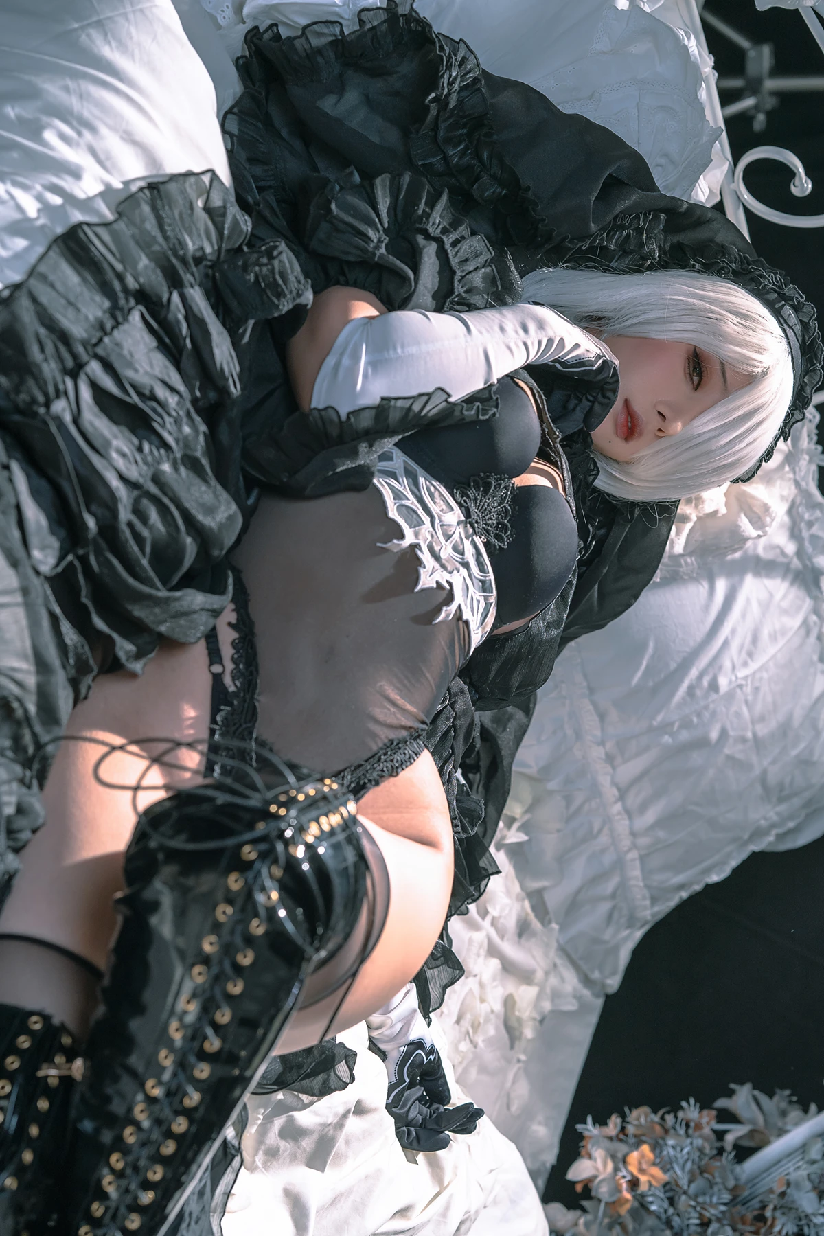 Cosplay 云溪溪Yunx1x1 & 奶桃 – 2B本 YoRHa No.2 Type B 上 Set.02