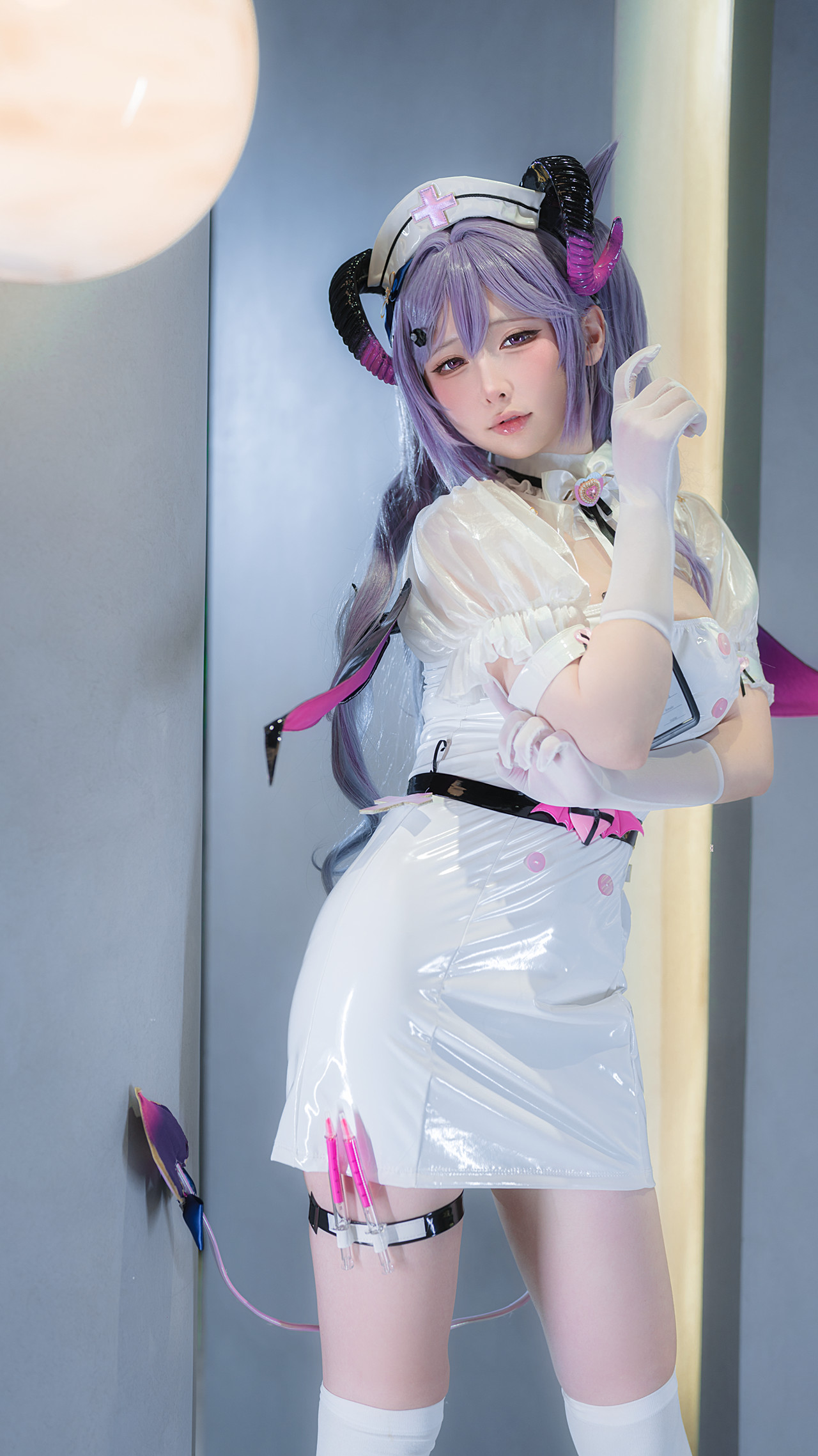 Cosplay 樱梨梨 刻晴魅魔护士(28P)