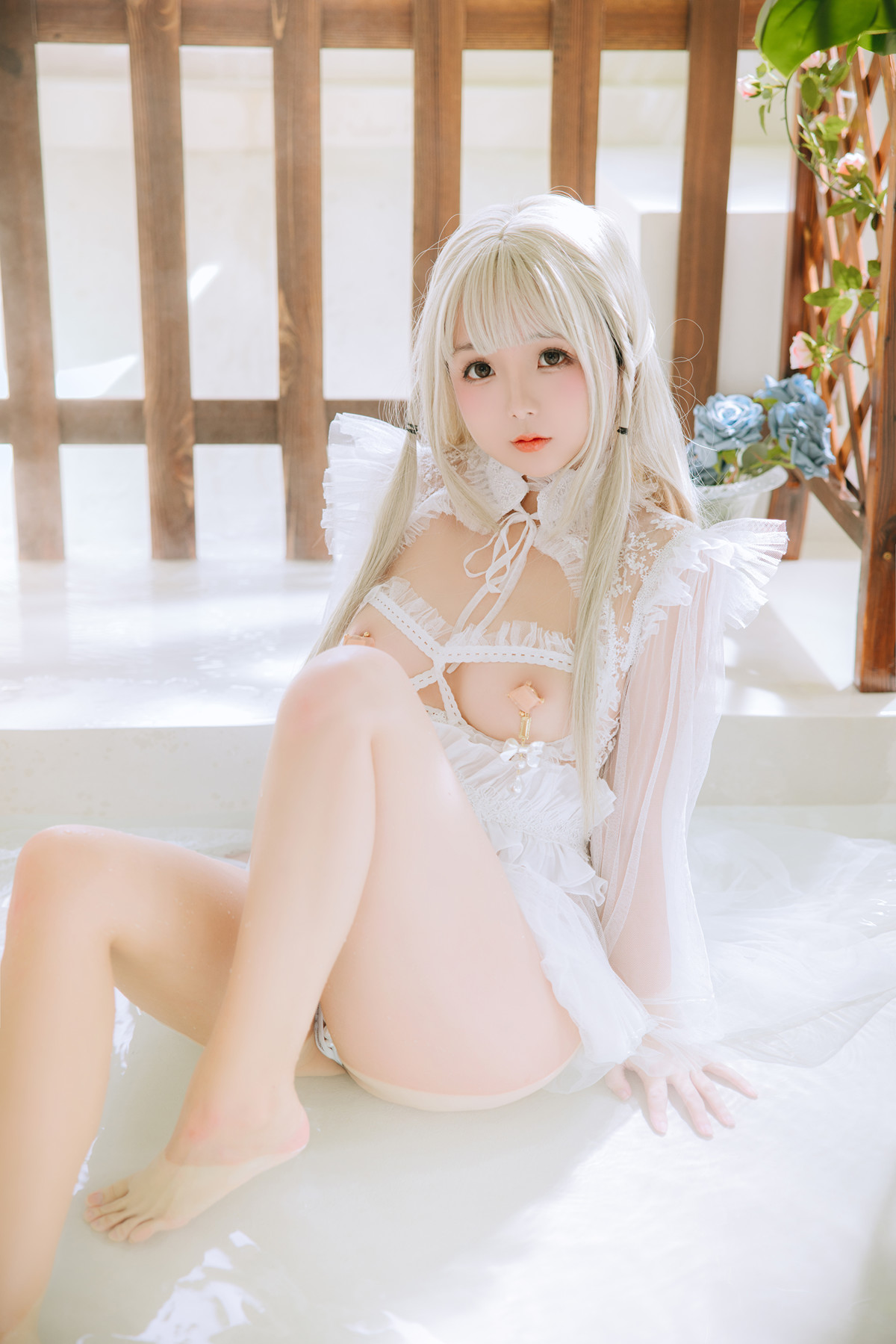 Cosplay Rinaijiao日奈娇 白纱衣 Set.02(63P)