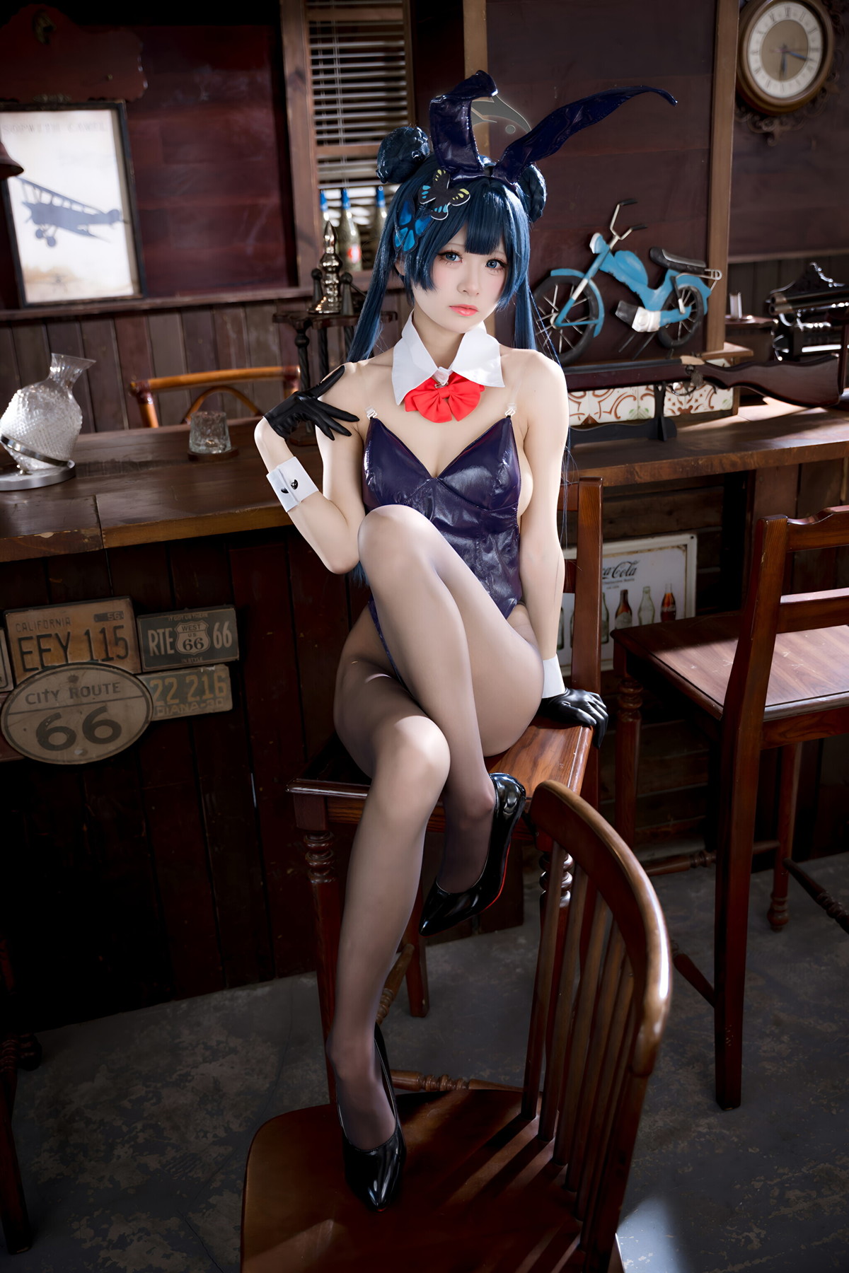 Cosplay 九柒喵 – 蔚蓝档案 龙华妃咲 兔女郎