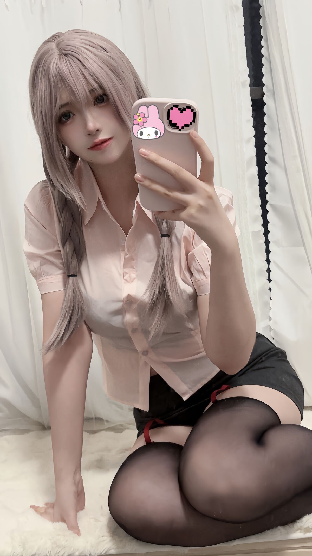 Coser@疯猫ss – 紫色麻花辫 (16P)