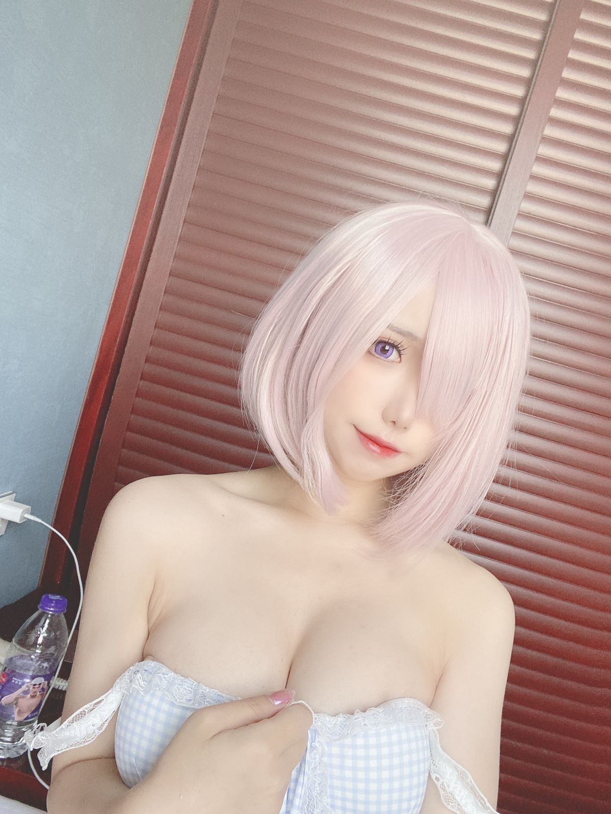 Coser@芋圆侑子 – 蓝格子小清新 (23P)