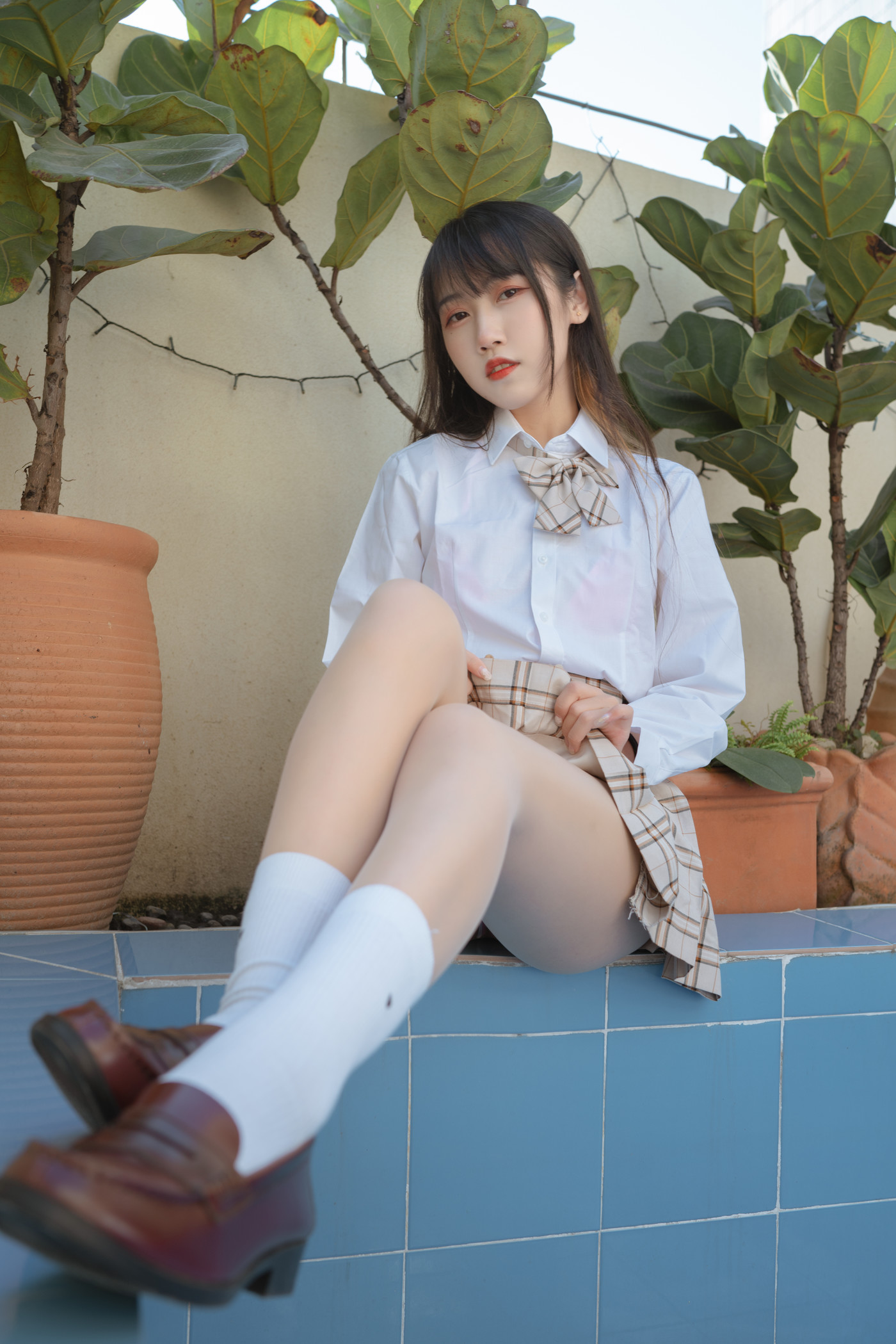 Cosplay 不呆猫 绳艺 JK制服(34P)