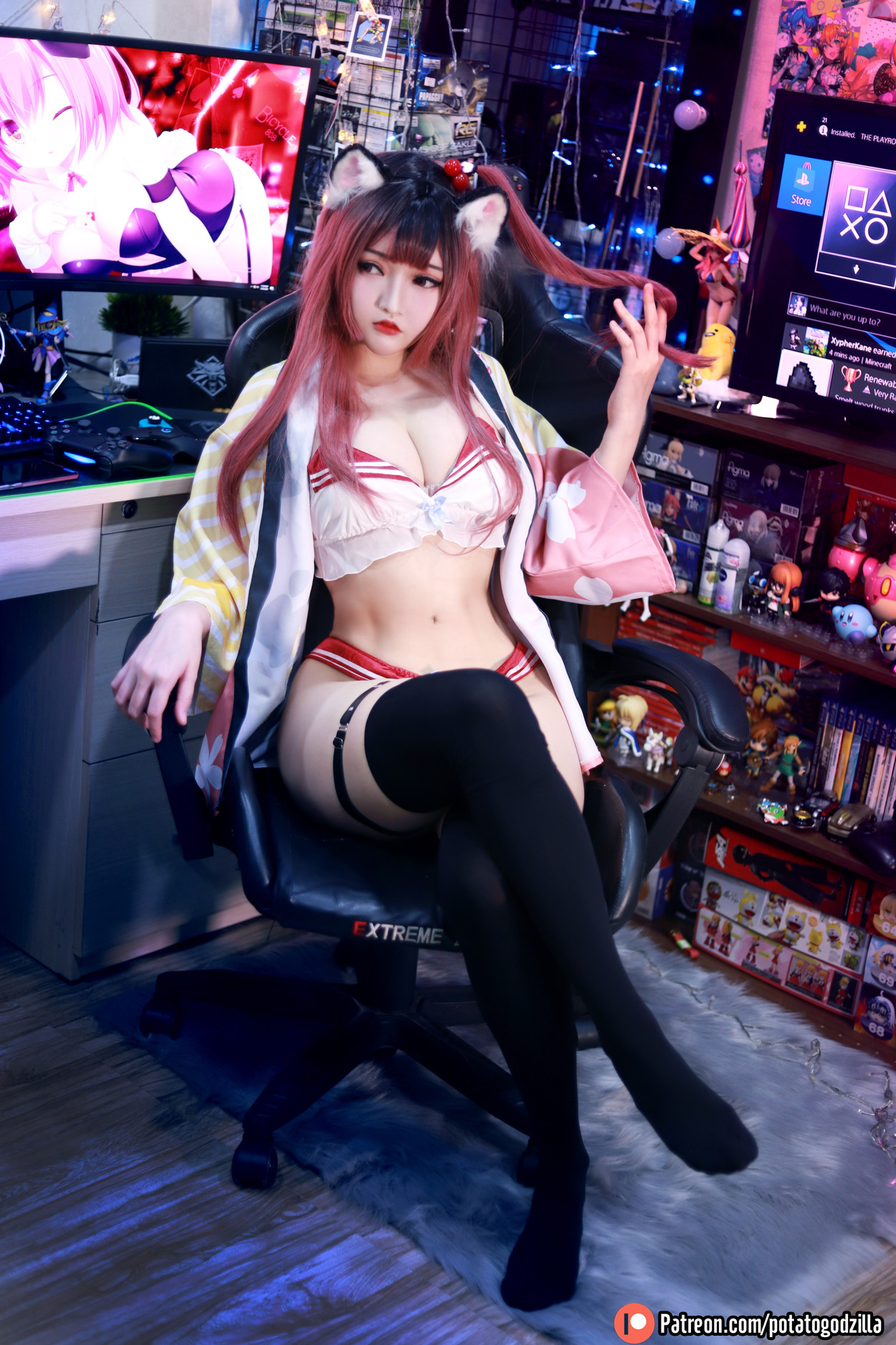Cosplay Potato Godzilla Weeb Girl(54P)