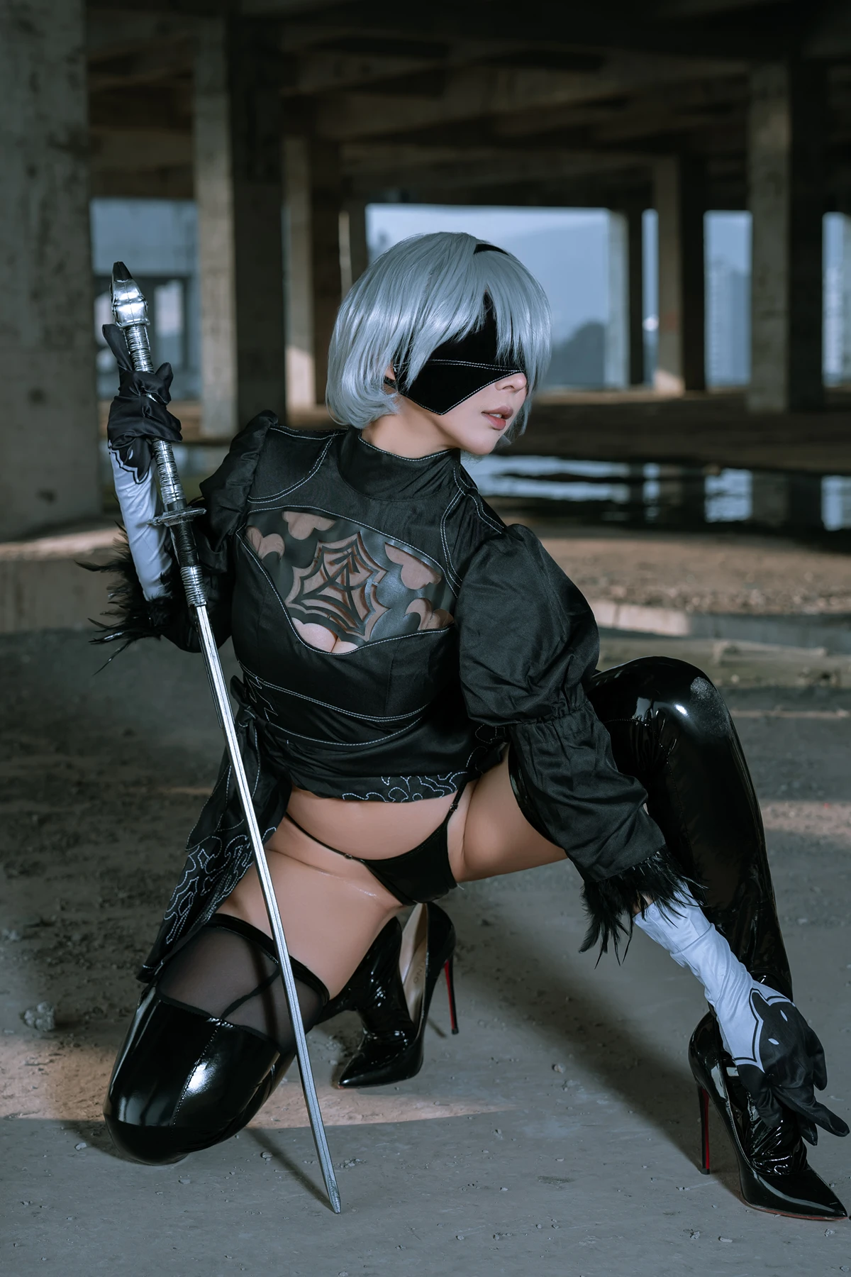 Cosplay 云溪溪Yunx1x1 & 奶桃 – 2B本 YoRHa No.2 Type B 下 Set.04