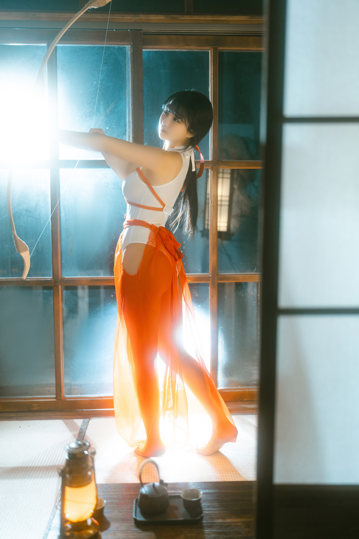 Cosplay 桜井宁宁 绳艺巫女 Rope Art Miko(61P)