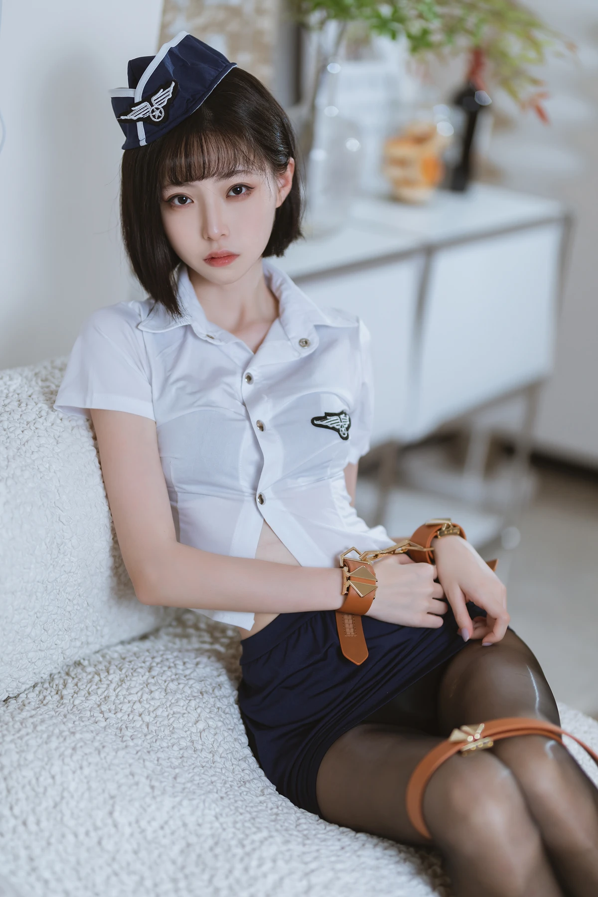 Cosplay 许岚LAN – 束缚黑色丝袜