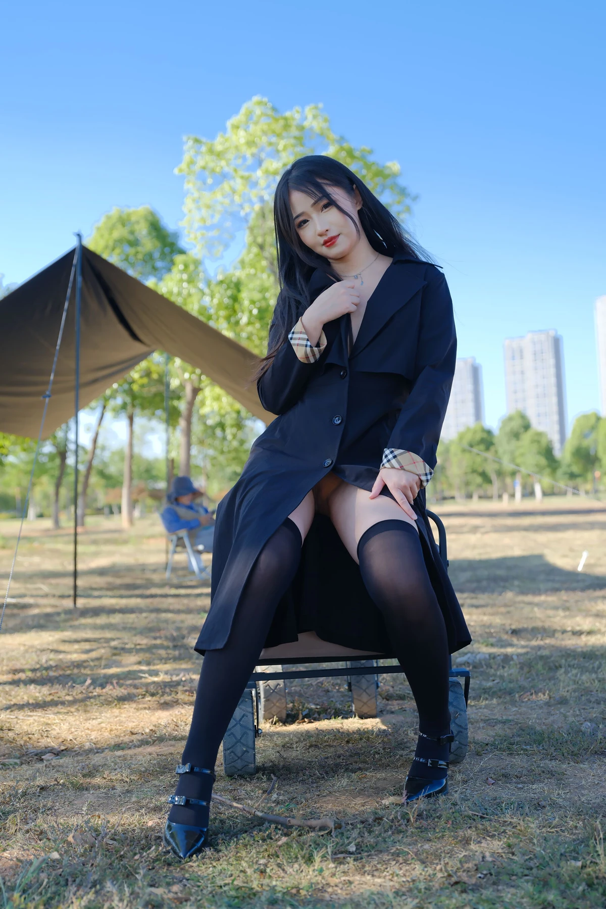 小泽 – 黑丝御姐 户外露出 Set.02