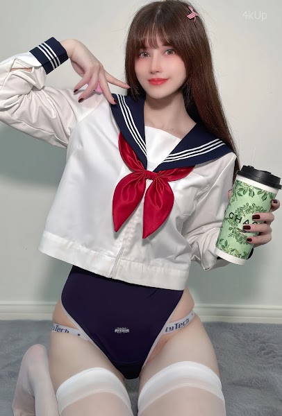 Coser@鹿八岁 白丝水手服