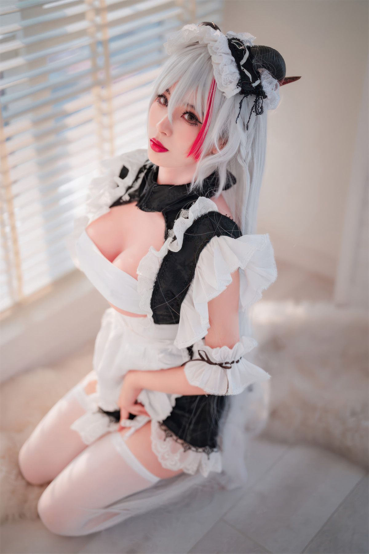Cosplay 轩萧学姐 碧蓝航线 埃吉尔女仆(60P)
