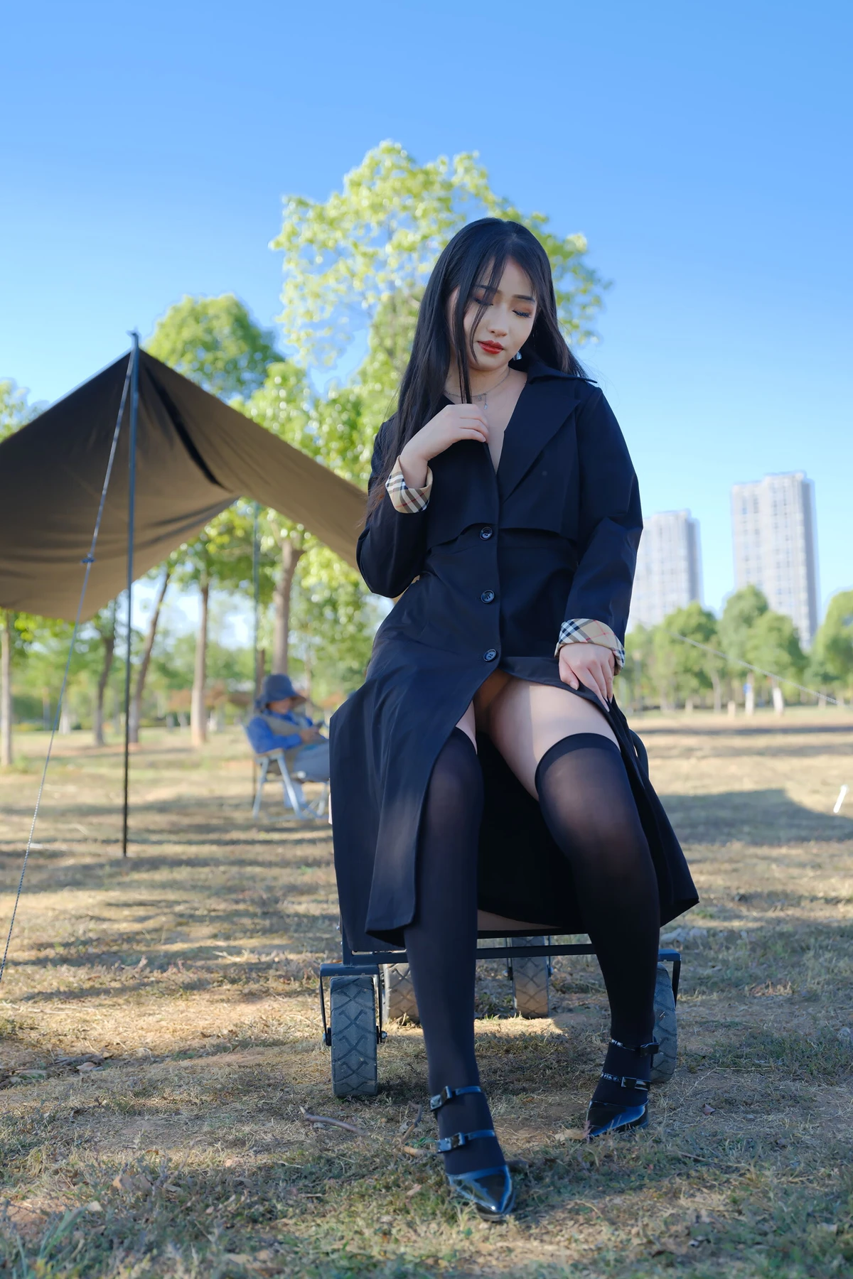 小泽 – 黑丝御姐 户外露出 Set.02