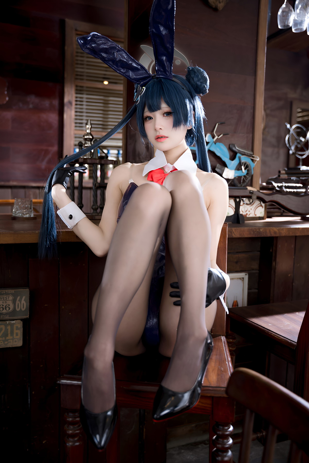 Cosplay 九柒喵 – 蔚蓝档案 龙华妃咲 兔女郎