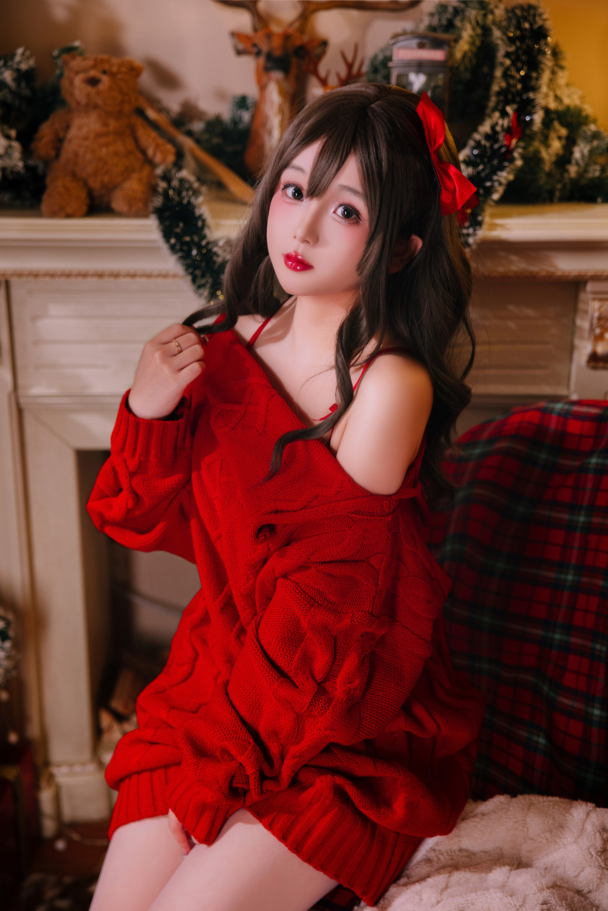 Cosplay Rinaijiao日奈娇 圣诞毛衣A+B(70P)