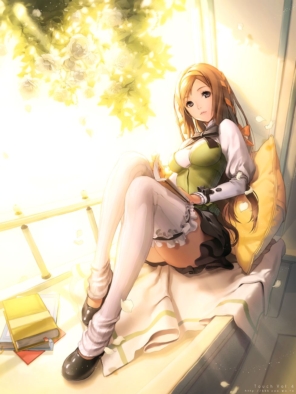 动漫少女唯美图片 修长美腿让人无法离开视线