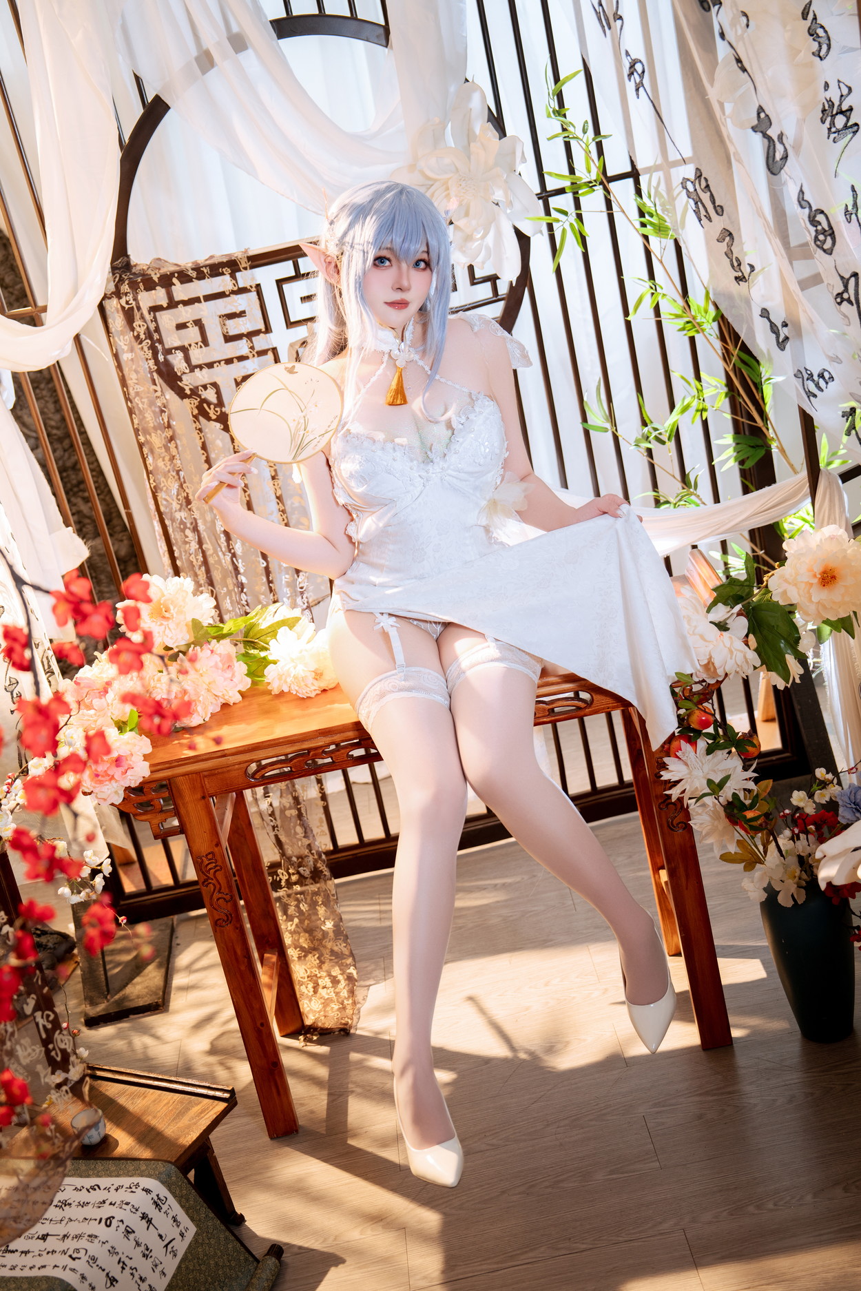 Cosplay Natsuko夏夏子 碧蓝航线 阿尔比恩旗袍(60P)