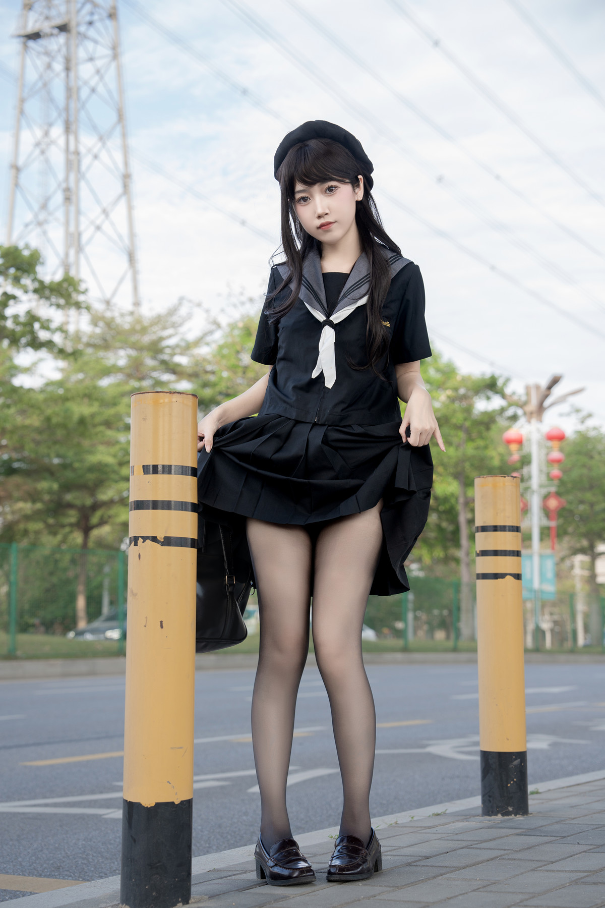 Cosplay 不呆猫 放课后野外JK(70P)