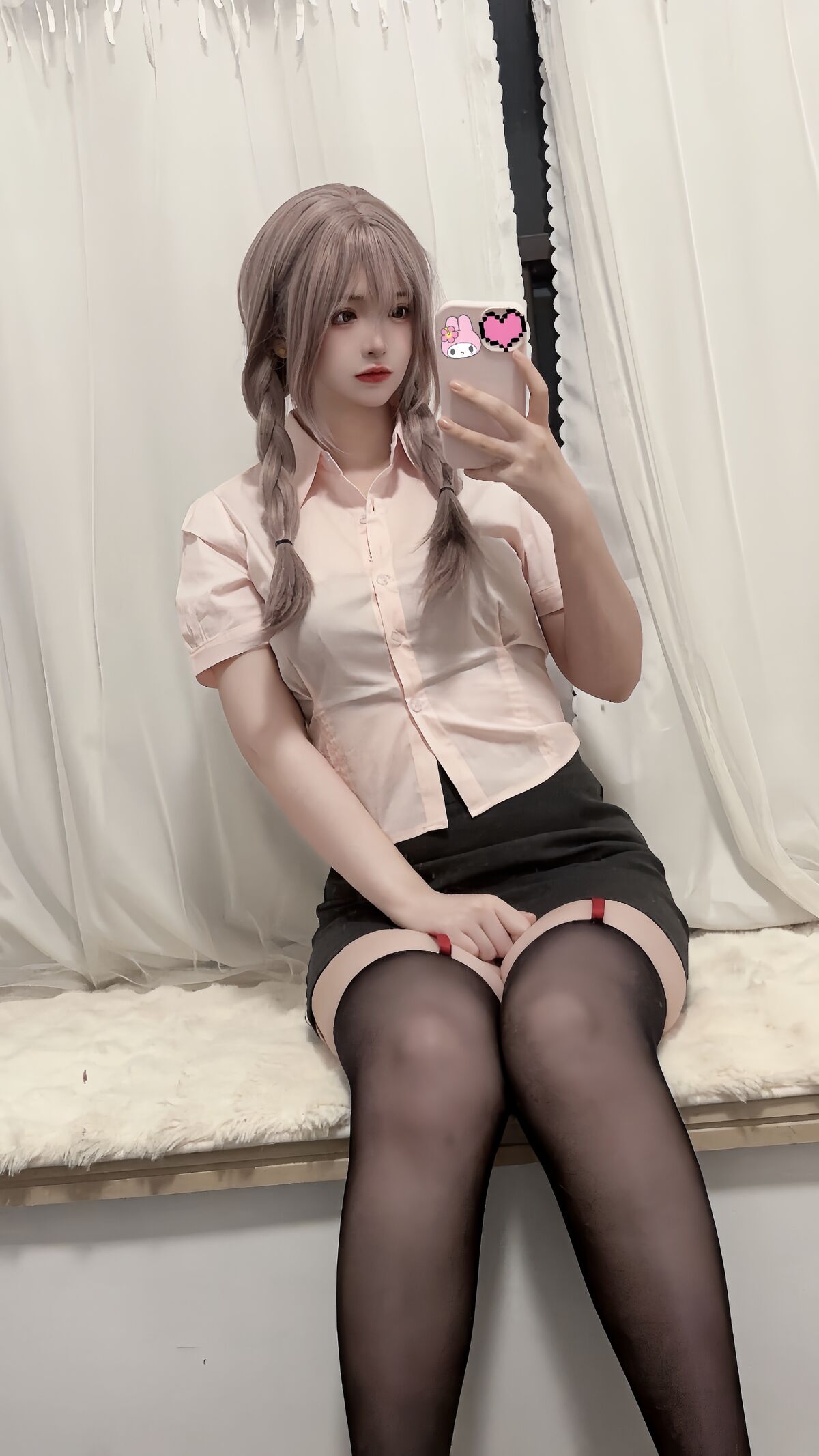 Coser@疯猫ss – 紫色麻花辫 (16P)